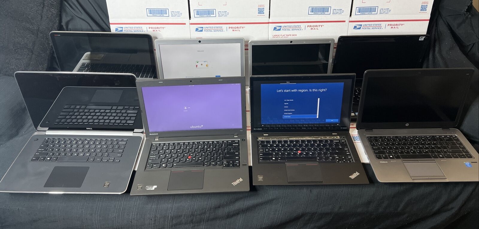 Lot of 8 ASSORTED Laptops- Acer ,HP,Lenovo - i7, i5,i3, Intel,  -AS IS/UNTESTED