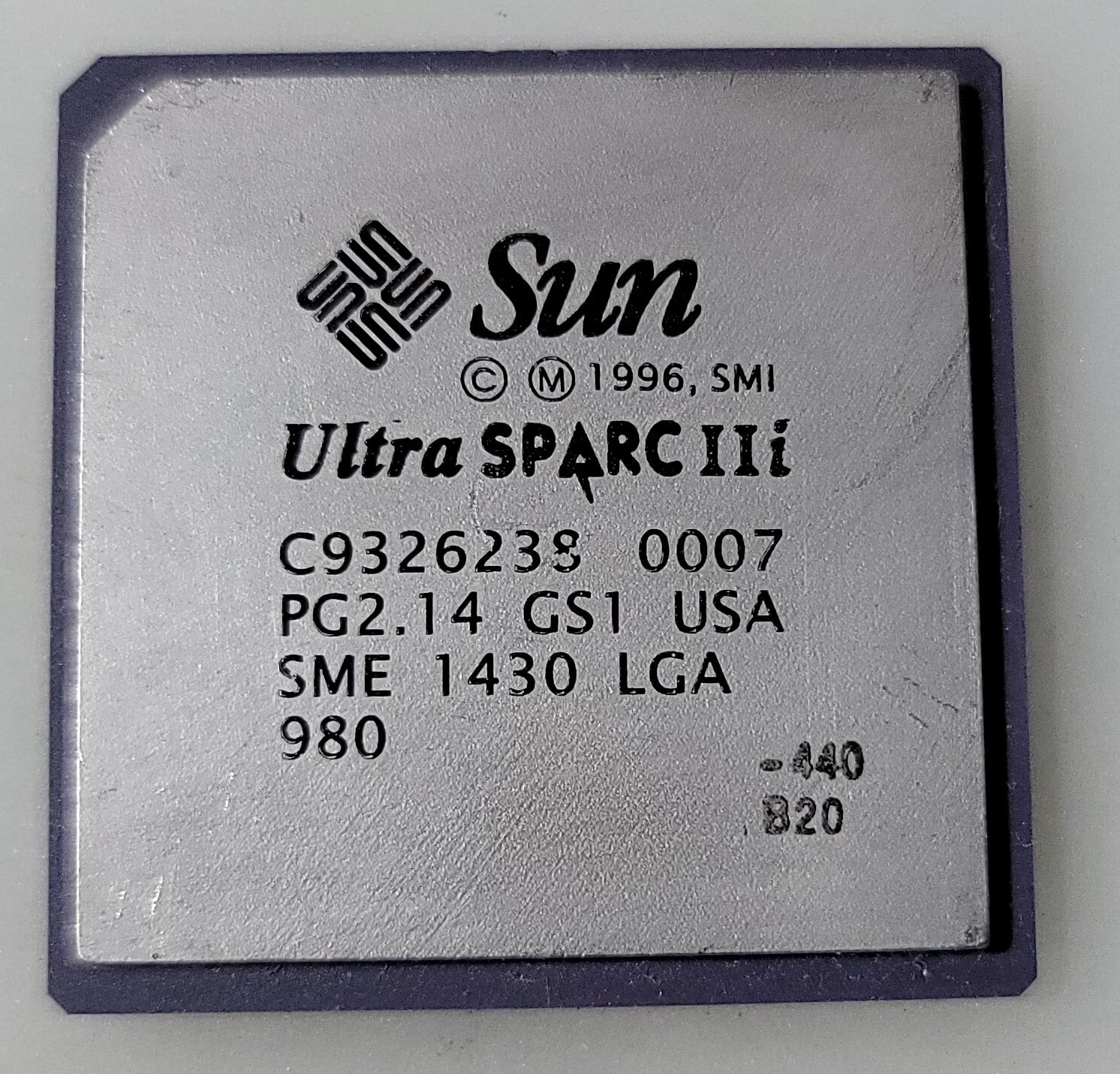 Rare Vintage Sun Ultra Sparc IIi SME1430 LGA Ceramic Processor Gold/Collection