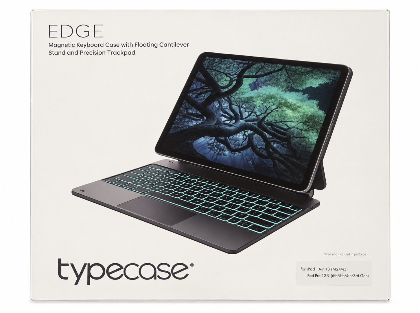 🆕 NEW Typecase Edge iPad Air 13 Pro 12.9 Keyboard Case Backlit Trackpad Purple