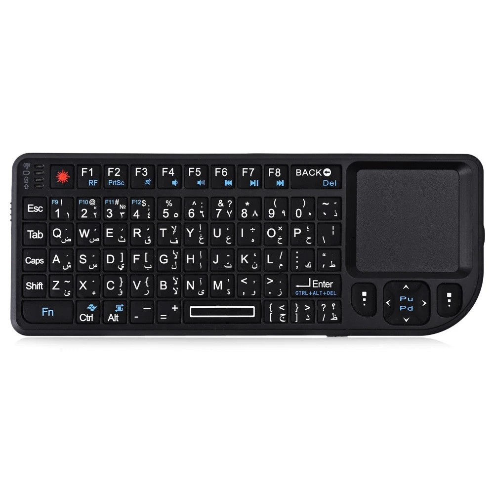 2.4G Wireless Keyboard 7-color Backlight Touchpad Mouse USB for Desktop Laptop
