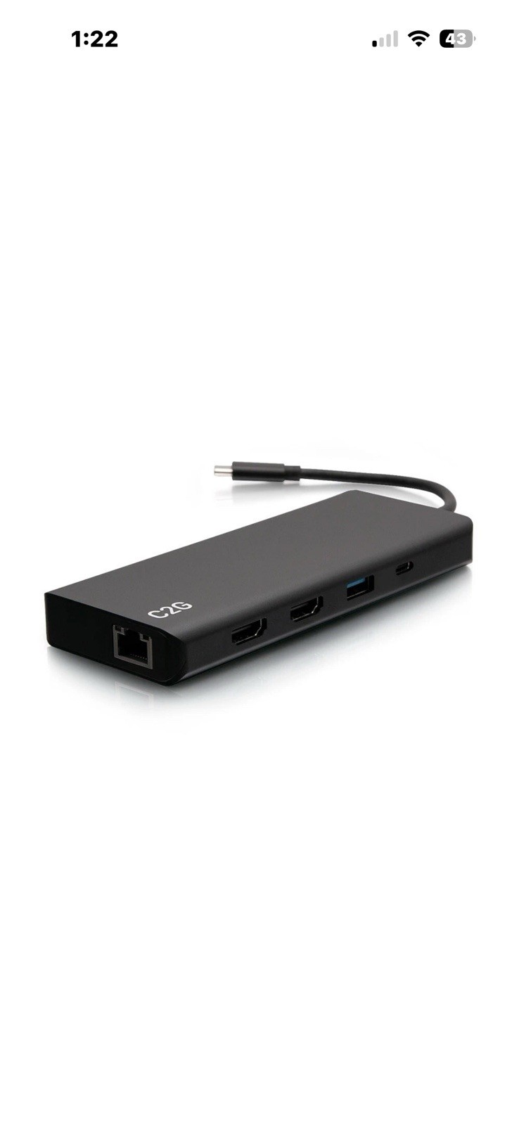 USB-C® 9-in-1 Dual Display Docking Station w/HDMI®, Ethernet, USB, 3.5mm....-C2G