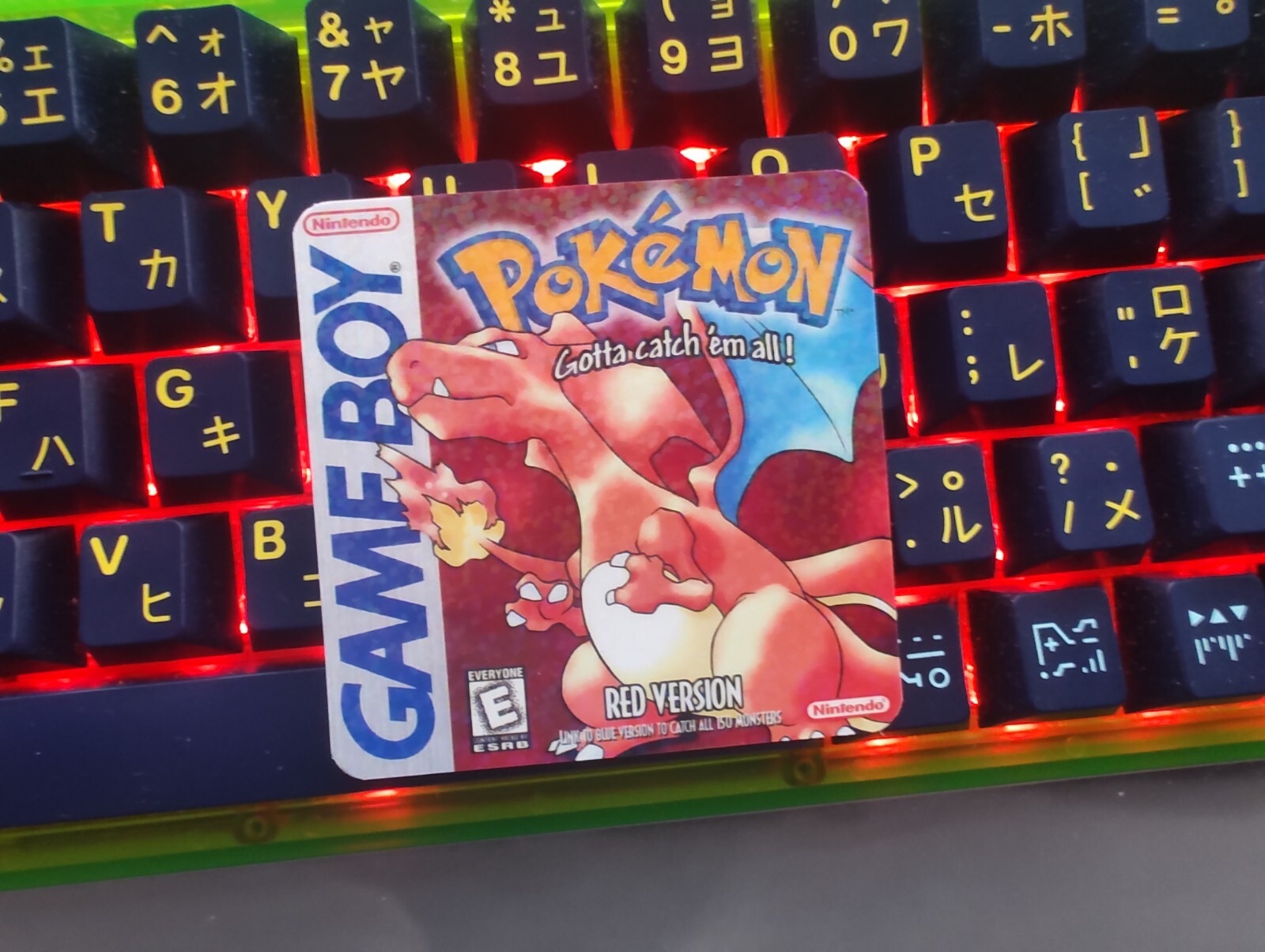  Pokémon Red Version  Box Art Game Boy Charizard Retro Nostalgia Sticker