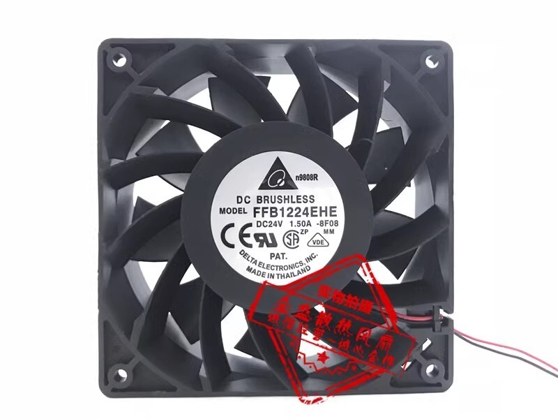 Delta FFB1224EHE 12038 DC24V 1.50A 12CM 2-Wire Inverter Cooling Fan