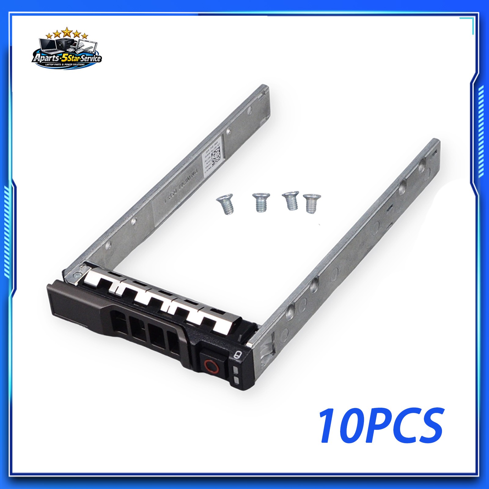 10PCS 2.5in SAS SATA HDD Caddy Tray For Dell R630 R730 R720XD G176J 40 Screws