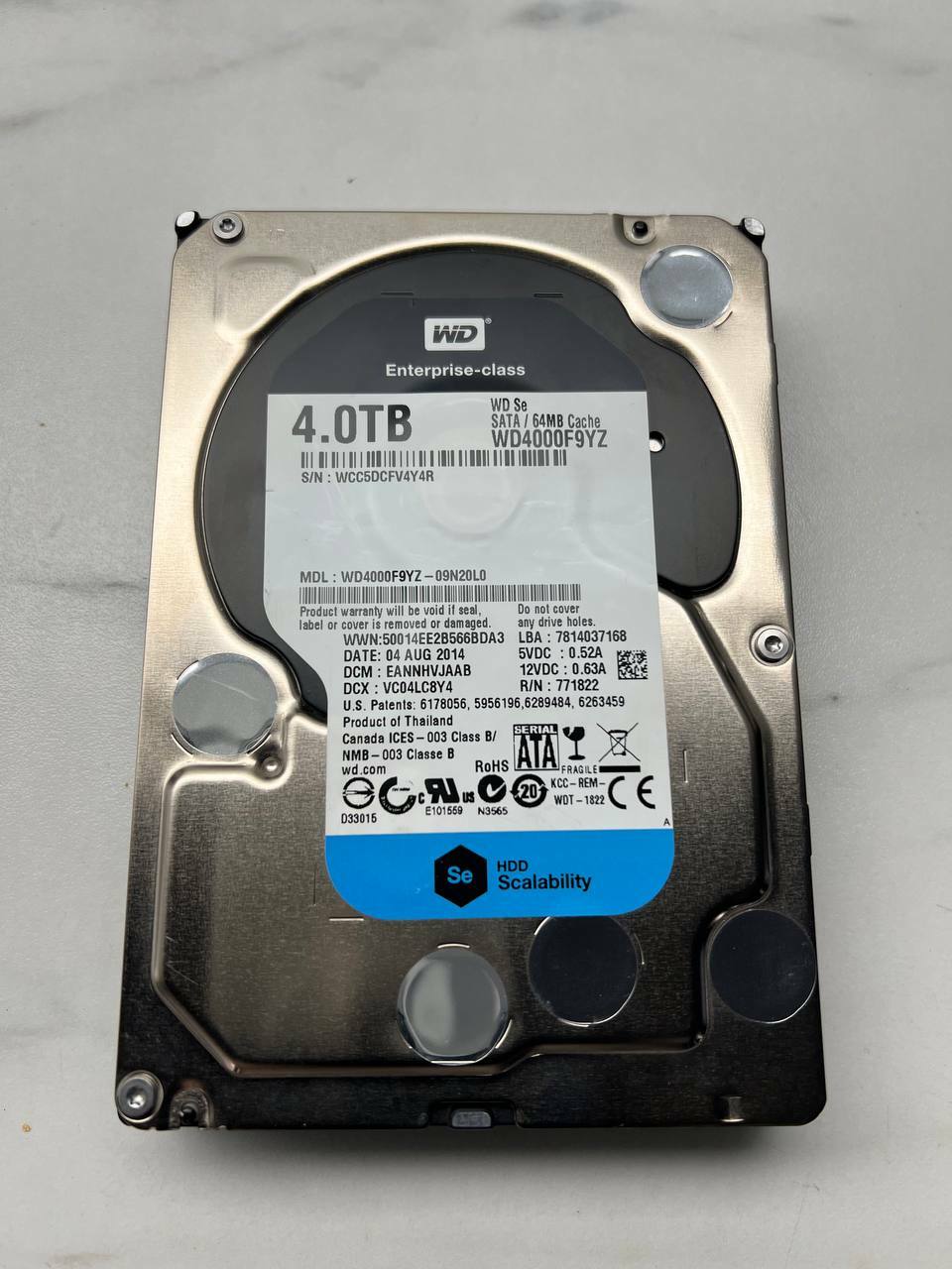 Western Digital Se 4TB Internal 7200RPM 3.5" (WD4000F9YZ-09N20L0) HDD