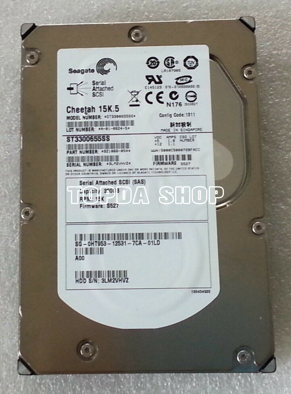 1PC ST3300655SS 300G 15K.5 SAS hard drive CA06306-H414 fit for Seagate