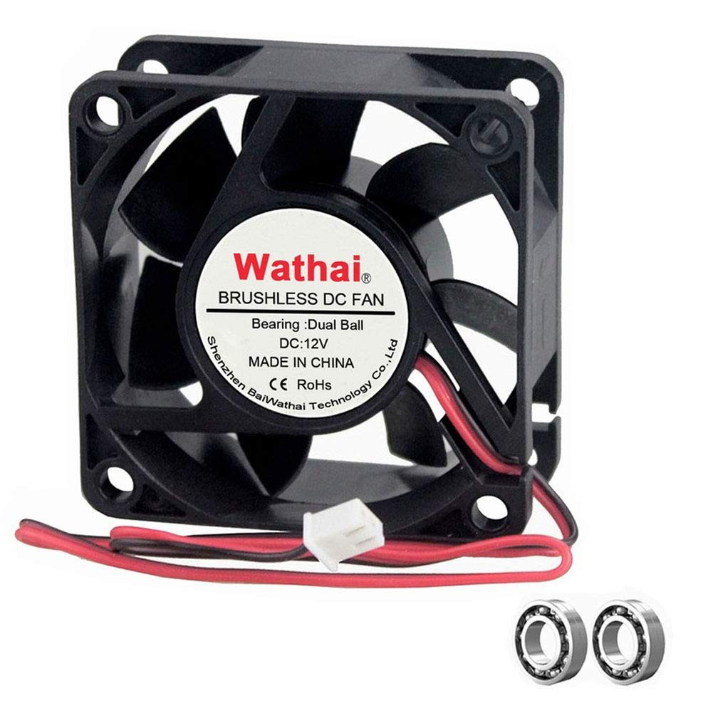 60mm 12V DC Brushless Cooling Case Fan Dual Ball Bearing 60x60x25mm Cooling Fan