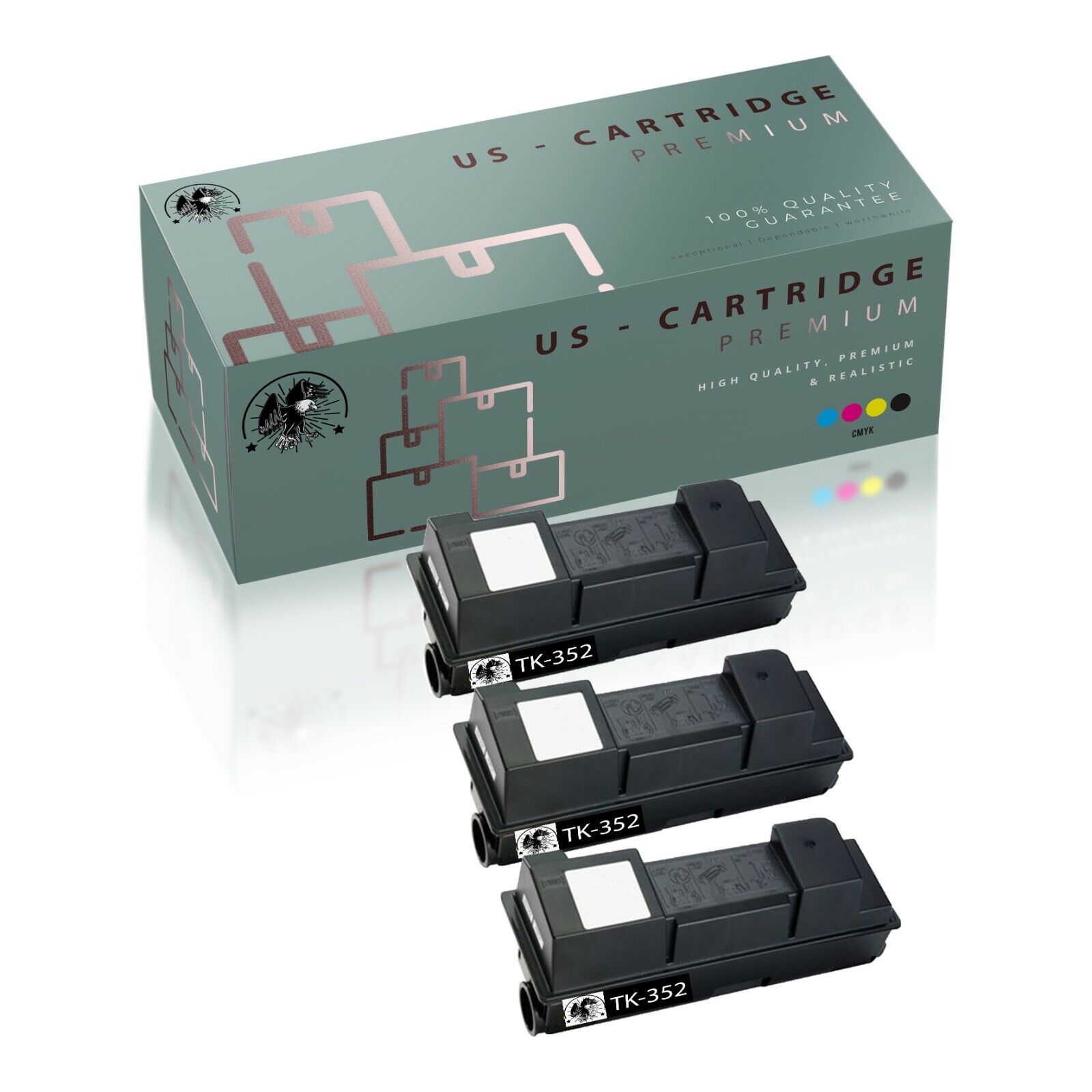 3PK TK-352 Black Toner Cartridge Kyocera-Mita FS-3040-3140-3540-3640MFP-3920DN