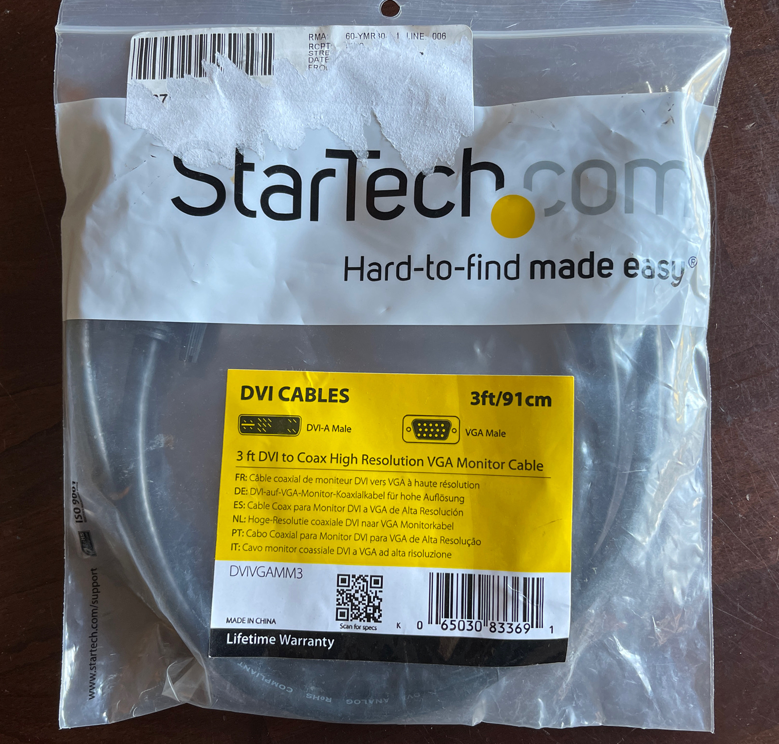 StarTech.com DVI to VGA Display Monitor Cable - Video cable - HD-15 (M) - DVI-A 