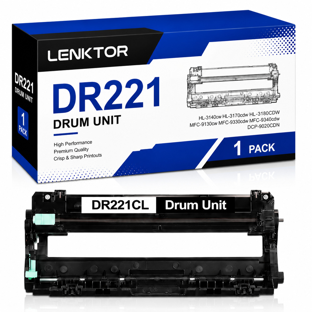 DR221CL BK DR 221CL Drum Unit Replacement for Brother DR221 MFC-9130CW HL3140CW 