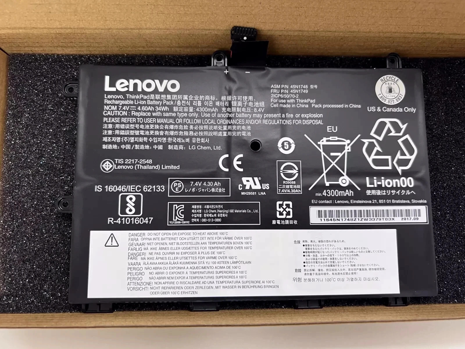 Genuine 45N1751 Battery For Lenovo ThinkPad Yoga 11e 20D9 20DA 20E6 20E8 20ED PC