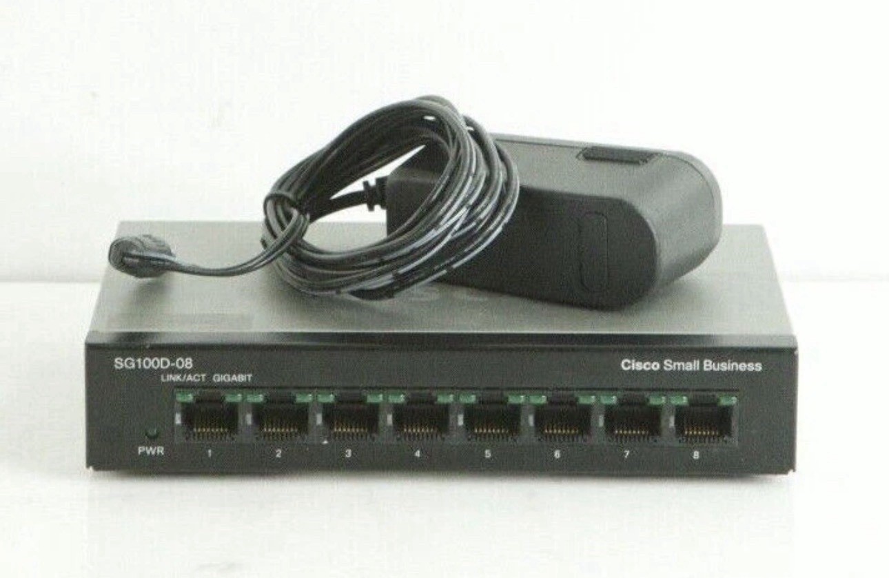 Cisco Systems SG100D-08 V2 Gigabit Switch j378 