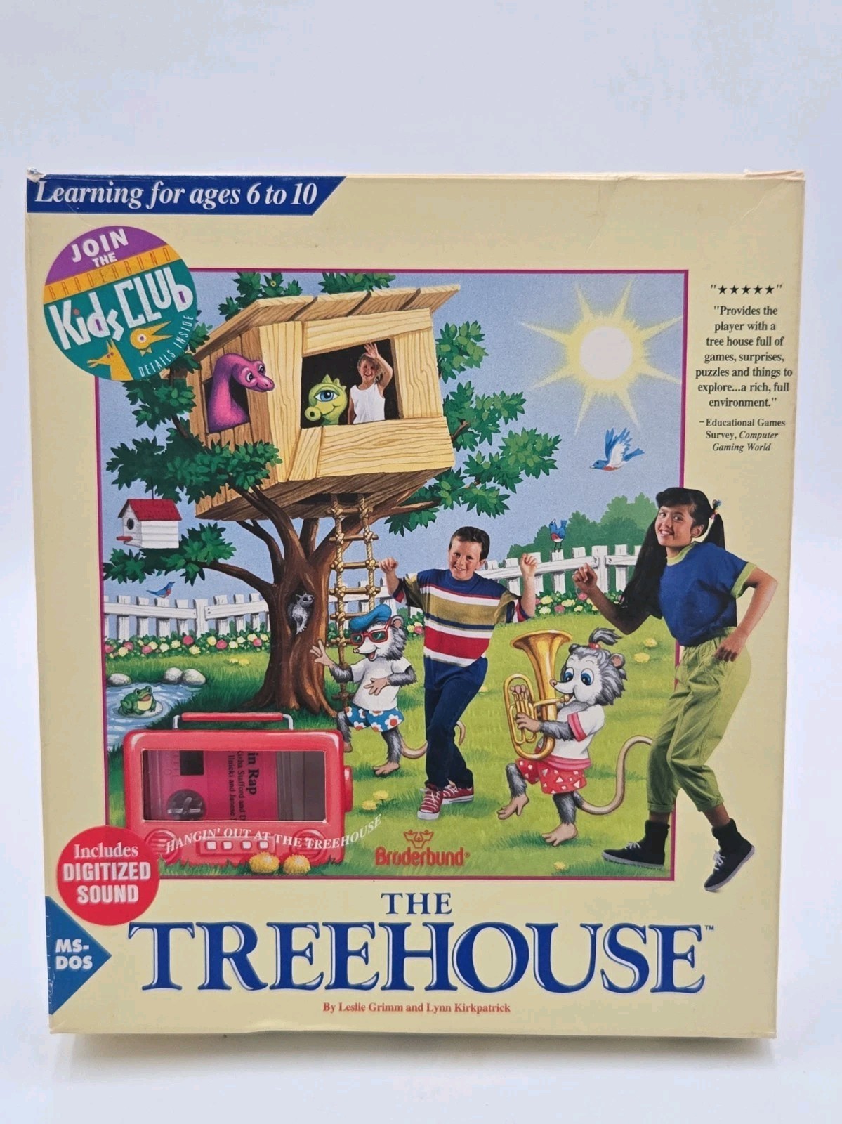 Vintage THE TREEHOUSE Software Game Broderbund Big Box 3.5 Floppy PC 