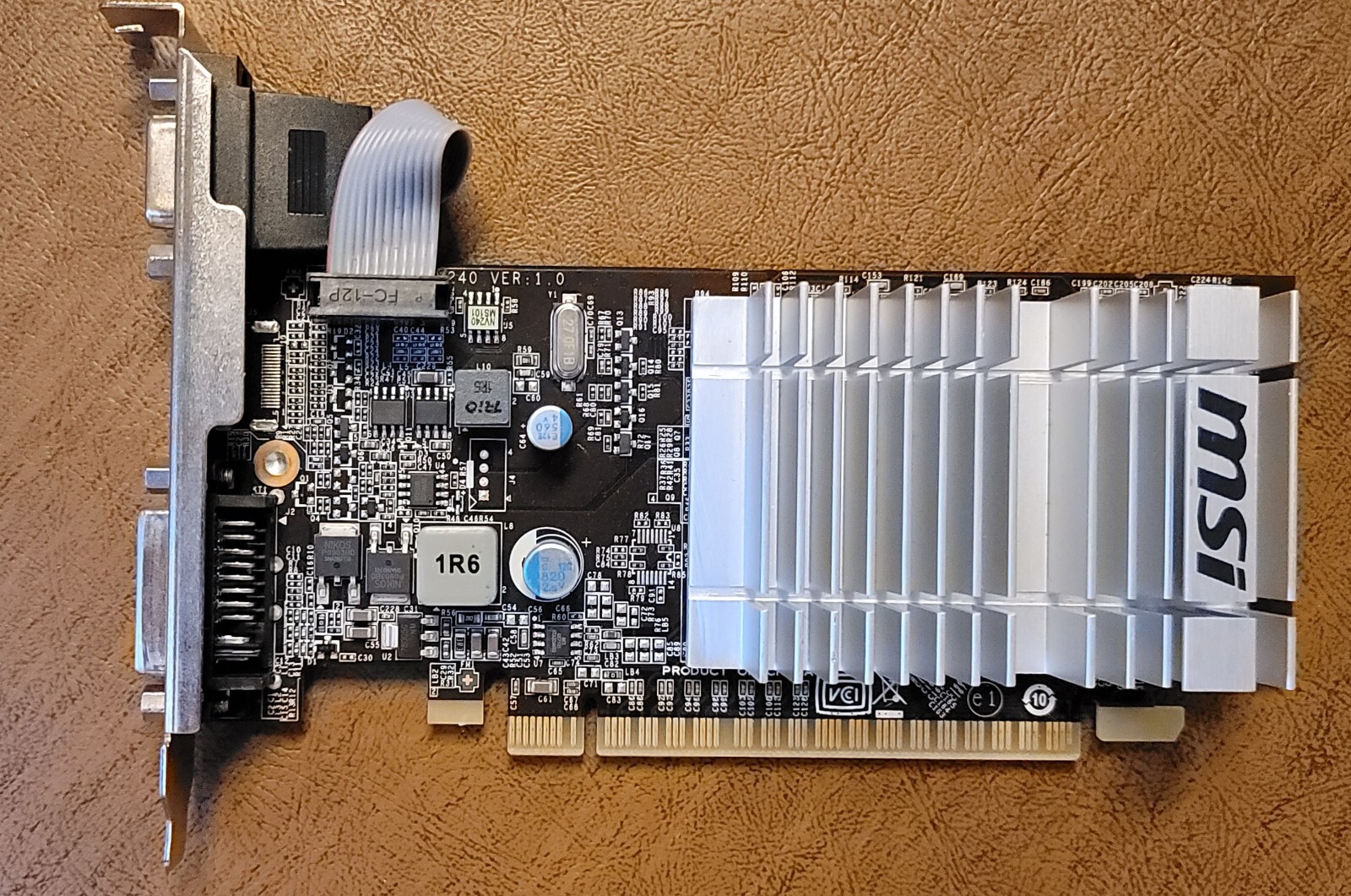 MSI GeForce 8400GS 512MB PCI-e silent graphics card, DVI VGA N8400GS-MD512H