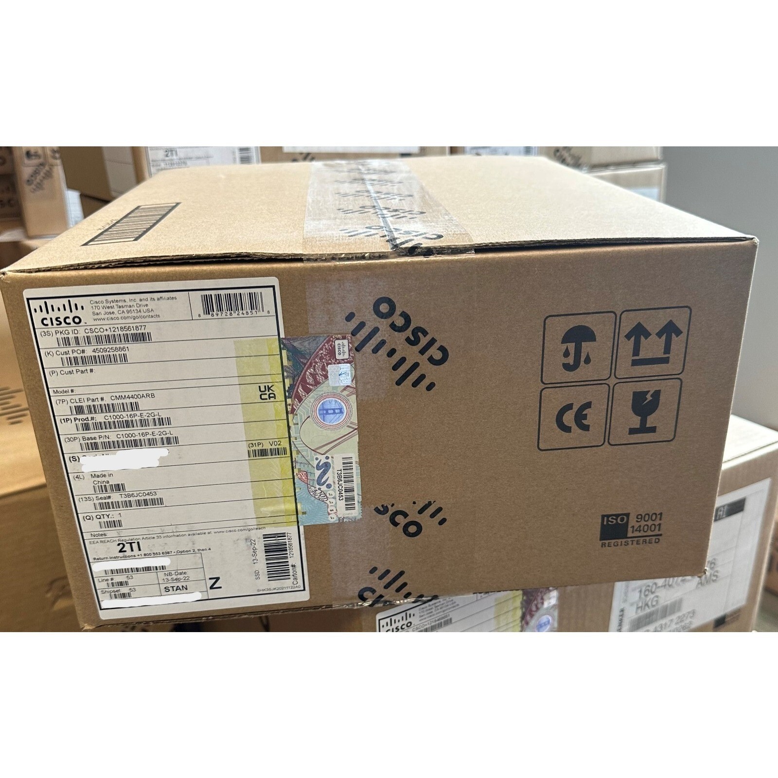 New Sealed Cisco C1000-16P-E-2G-L Catalyst 16 Ports PoE Managed Switch MMD0