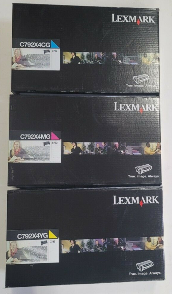 New Lexmark C792X4CG, C792X4MG, C792X4YG Extra High Yield Toner Color Set C792