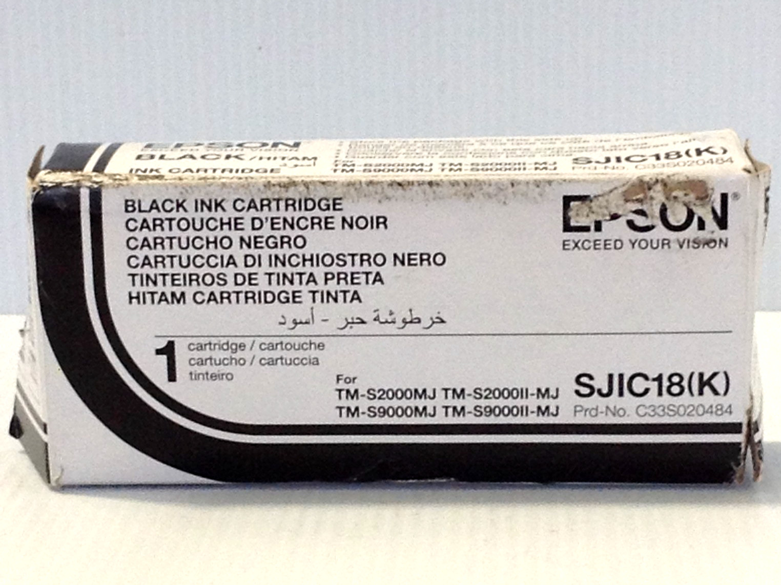 Genuine Epson SJIC18(K) BLACK Ink Cartridge OEM TM-S2000 S9000 C33S020484 NEW