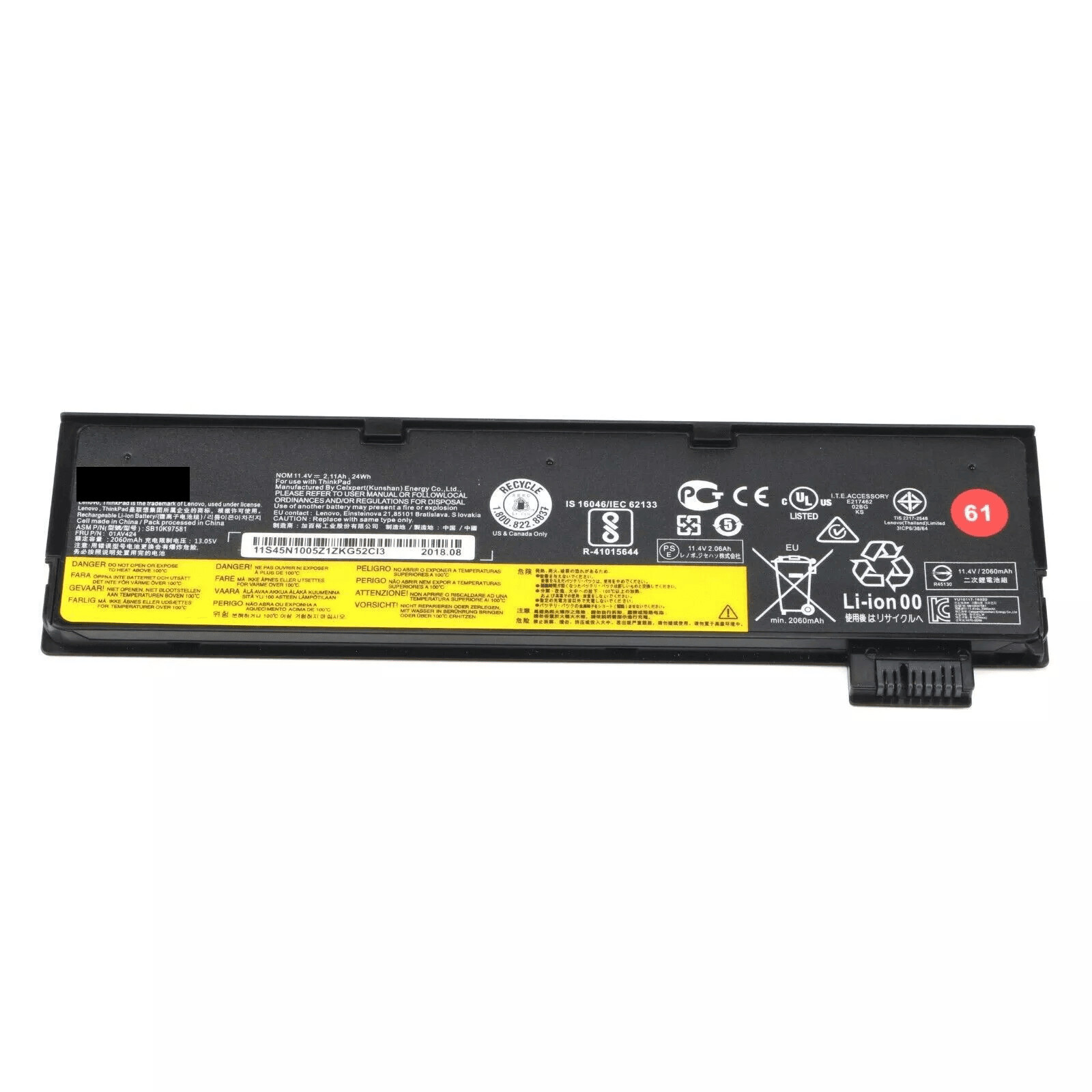 Original 24Wh 01AV424 Battery For Lenovo ThinkPad T470 T480 P51s P52s SB10K97579