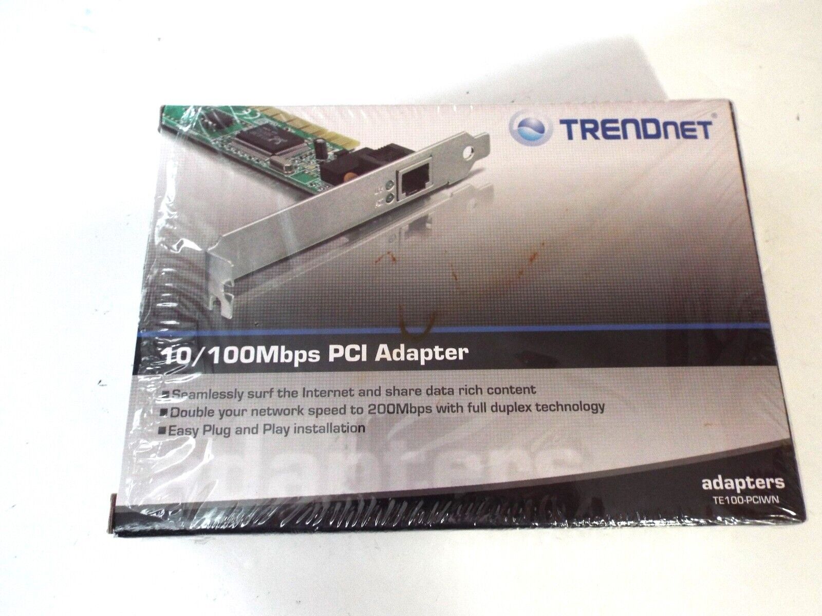 TrendnetTE 100-PCIWN PCI Fast Ethernet Adapter New Sealed 10/100 Mbps