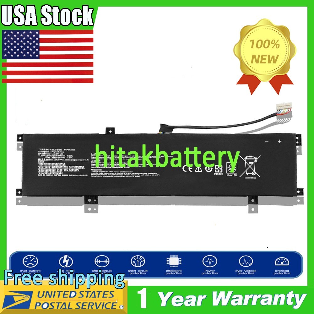 BTY-M55 Battery For MSI Pulse 15 B13VFK B13VGK Crosshair 17 B12UGZ B12UGSZ 15.4V