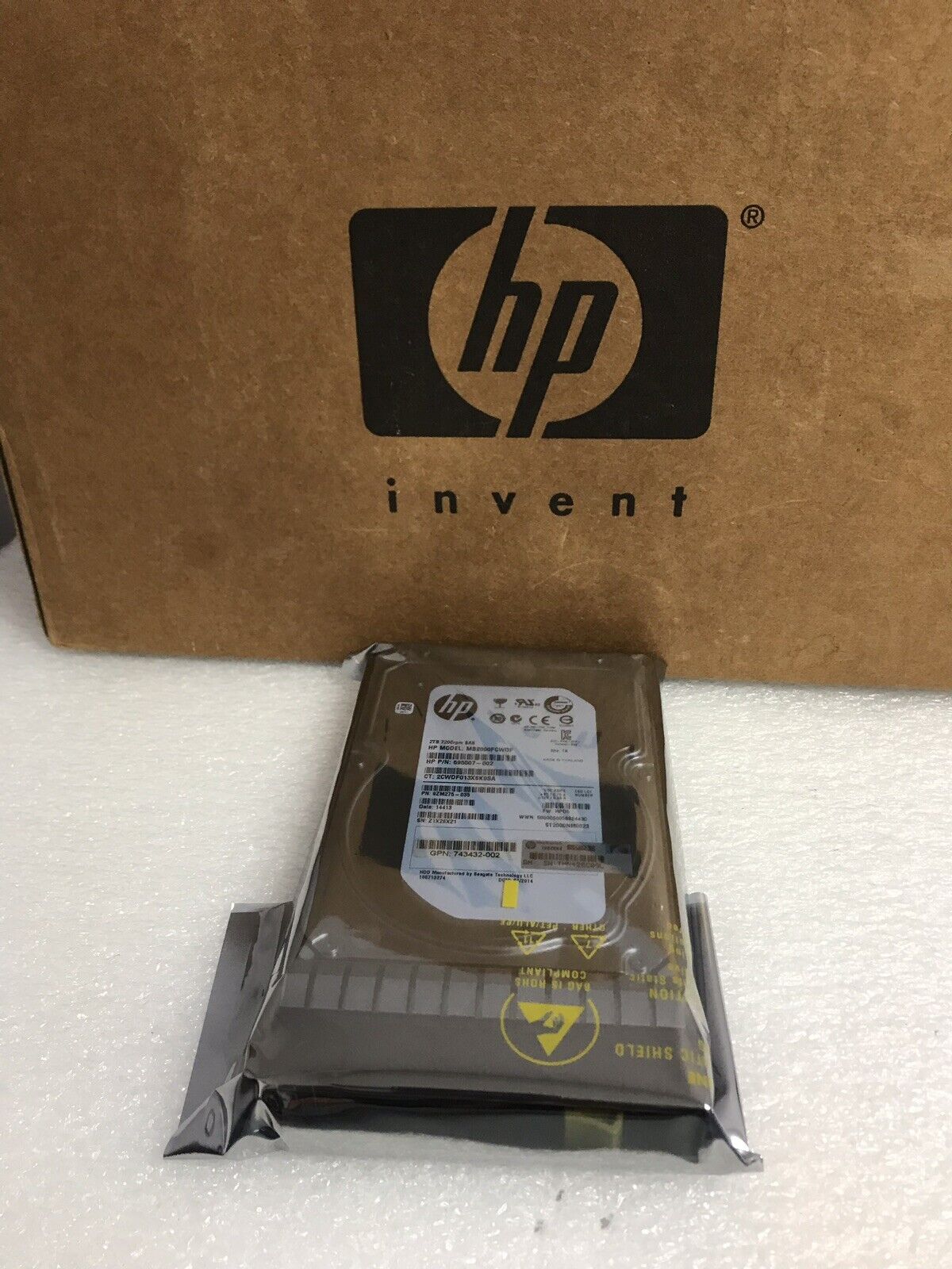 HP 743403-001 2TB 7.2K 6G 3.5