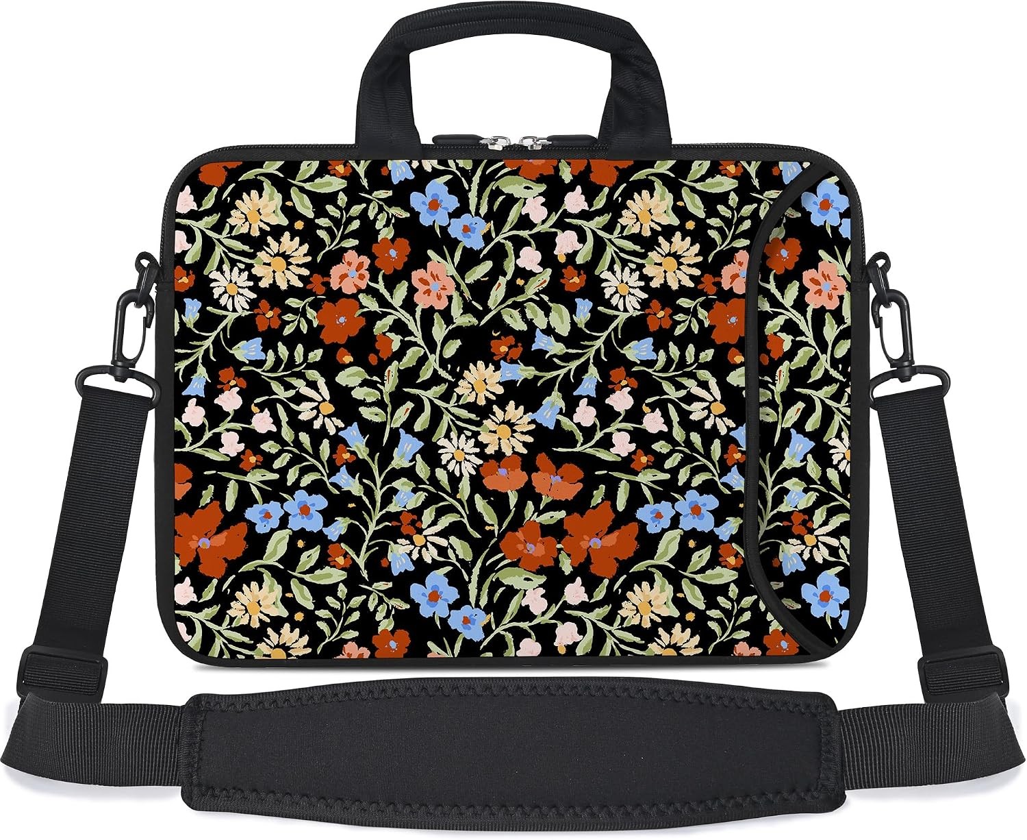 Sleeve for 15.6/16/17/17.3/17.4 inch Laptop with Handle and Flowers2 Design