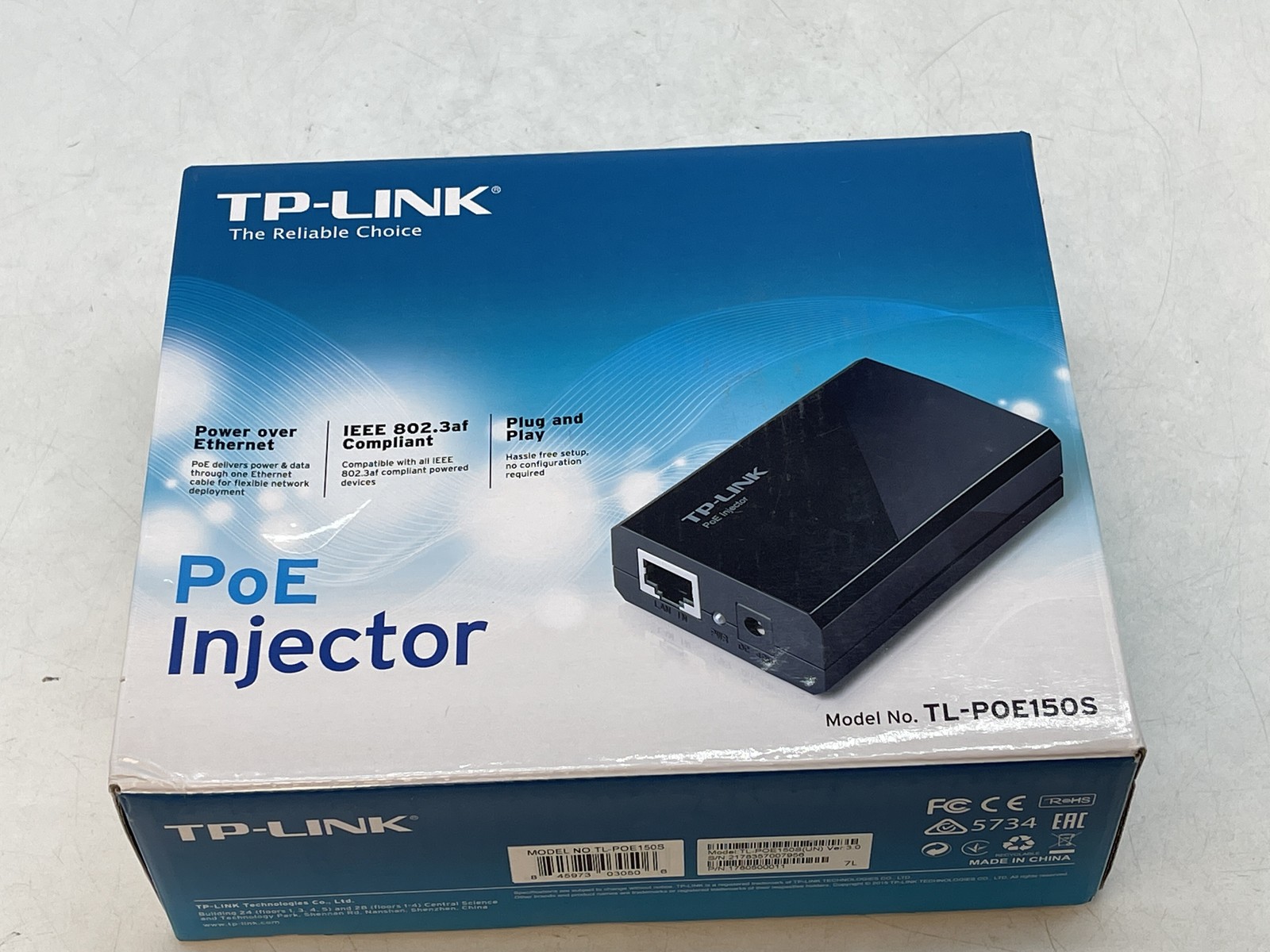 TP-Link TL-POE150S Gigabit PoE Injector Adapter 