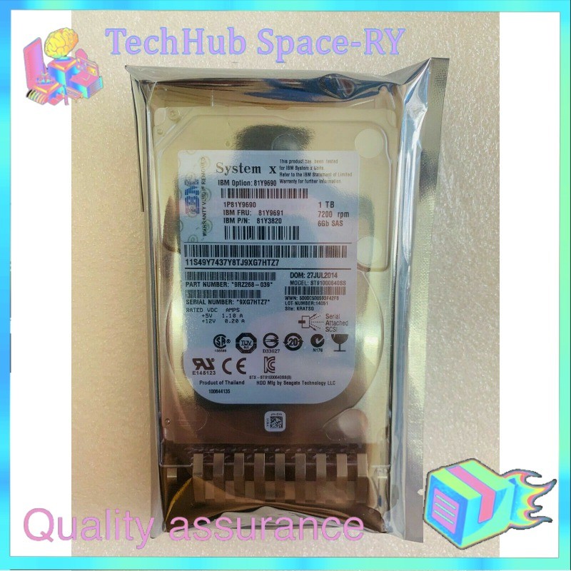 New IBM 81Y9690 81Y9691 81Y3820 IBM 1TB 7.2K 6GBPS 2.5IN SFF NL SAS HARD DRIVE