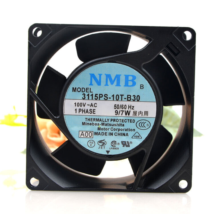 1pc NMB 3115PS-10T-B30 100V 9W 8038  8CM Aluminum Frame Cabinet AC Cooling Fan