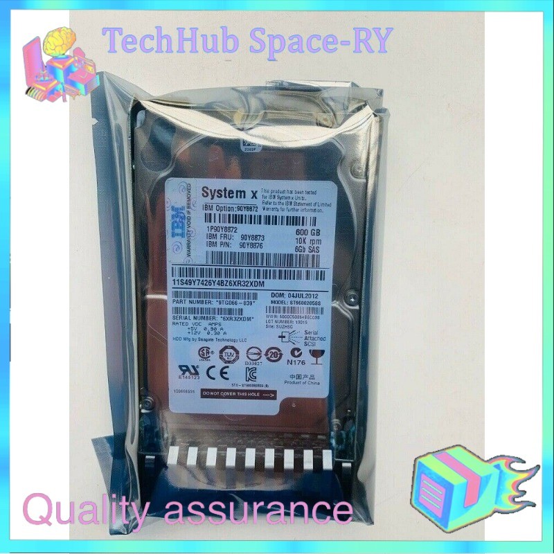 New IBM / Lenovo 90Y8872 90Y8876 90Y8873 600GB 10K SAS 6G 2.5in HDD Hard Drive
