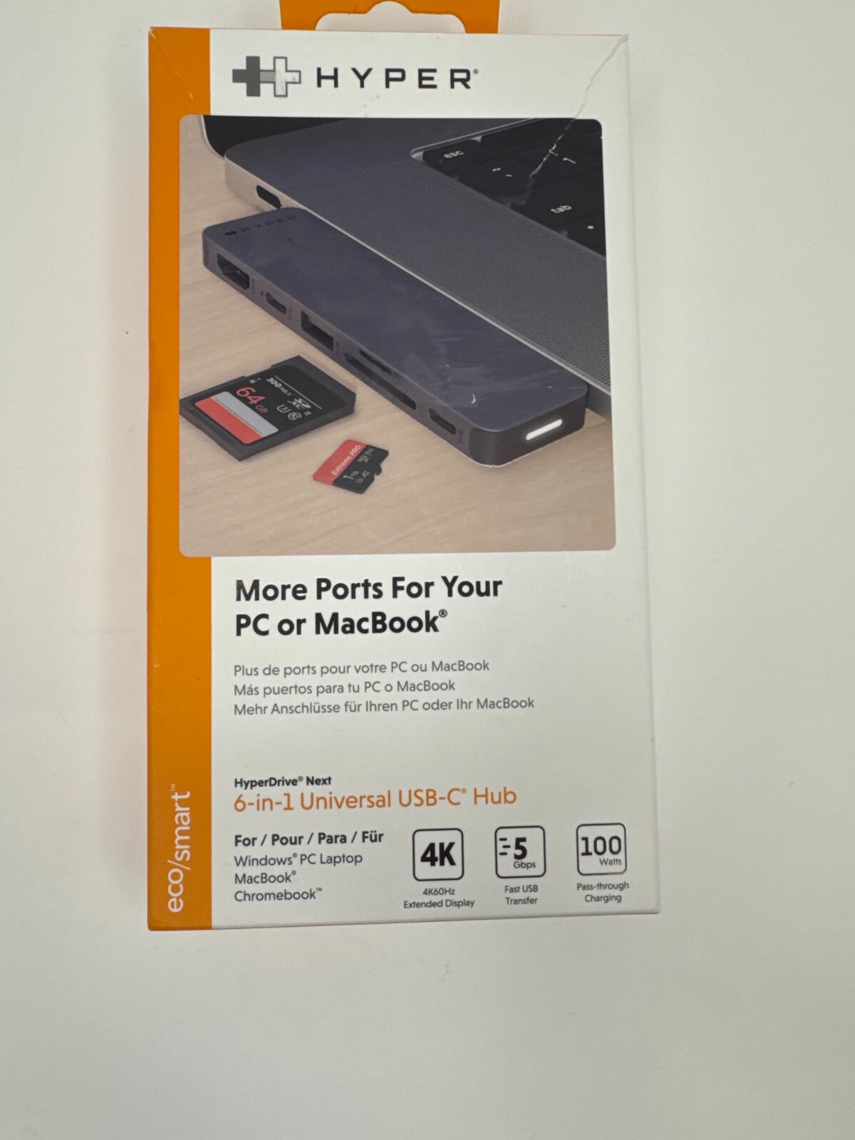 Hyper HyperDrive Next 6-in-1 USB-C Hub Adapter - Space Gray