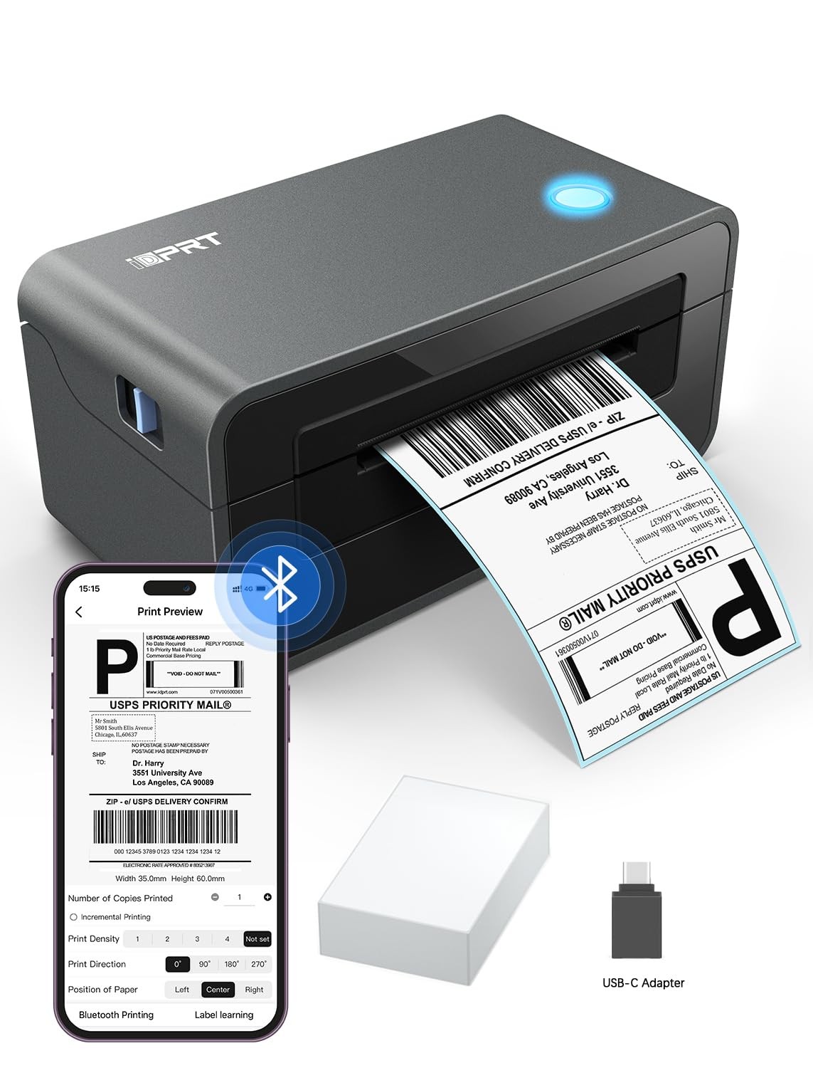 Thermal Label Printer 4x6, Shipping Label Printer for Small Business