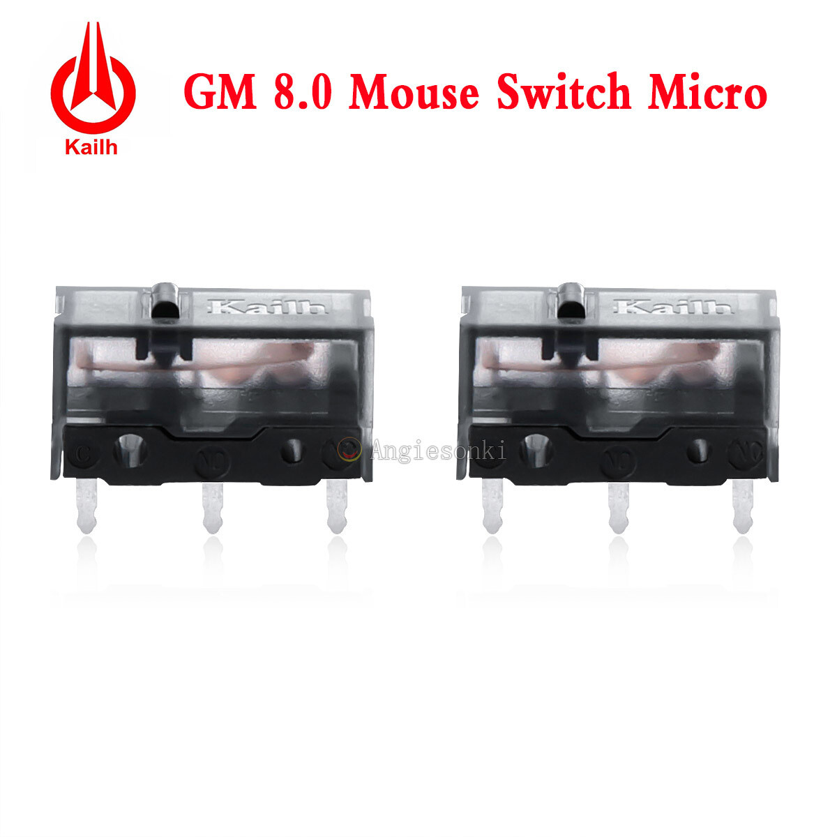 2 PACK GM 8.0 Black Micro Switch for Kailh Gaming Mouse Button 80 Million Clicks