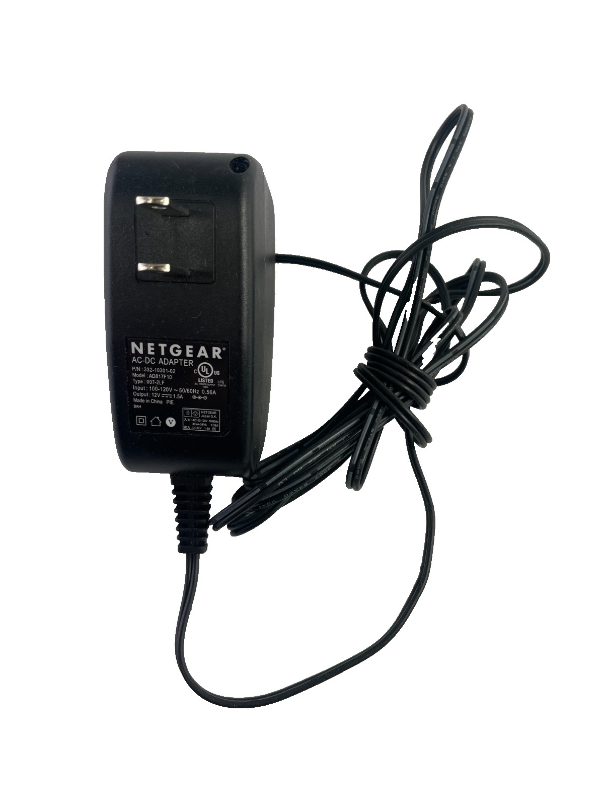 Geniune Netgear Model AD817F10 Output 12V 1.5A Powet Supply AC Adapter #A83