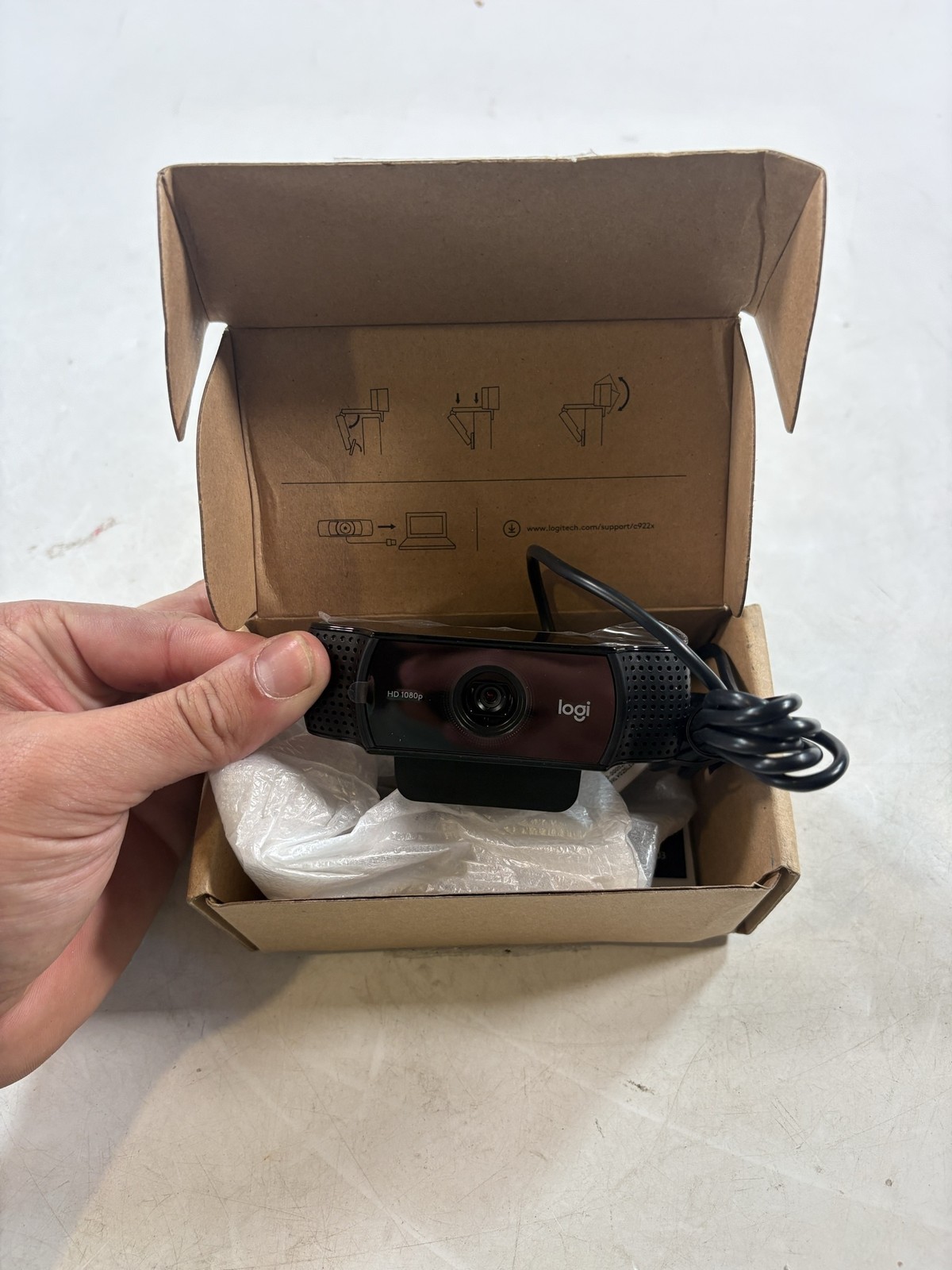 Logitech C922X Pro Stream Webcam Clip-On USB 2.0 1080p 60fps Black W/ Box