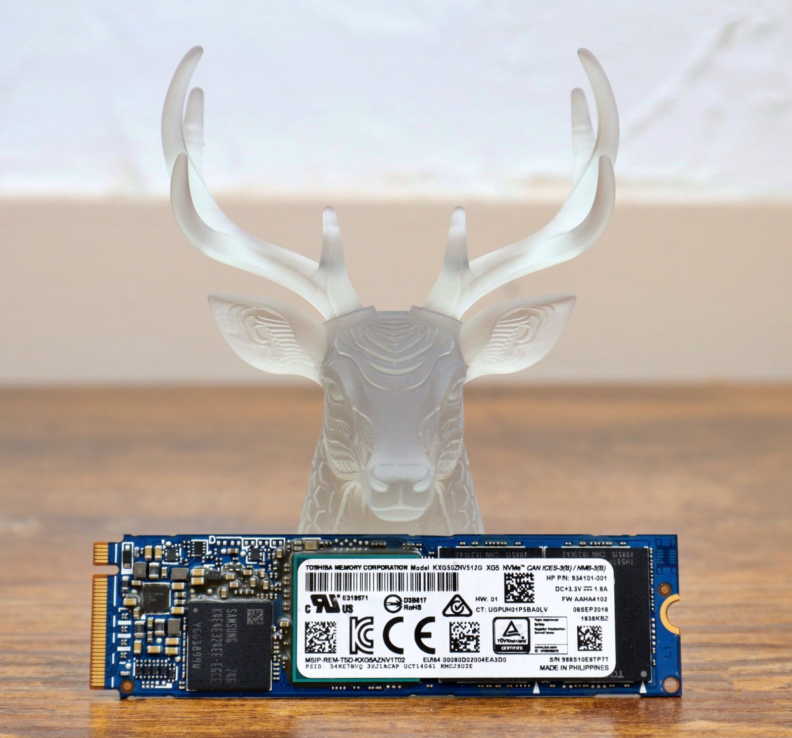 Toshiba 512GB NVMe SSD | M.2 PCIe Gen3 x4 | Model KXG50ZNV512G
