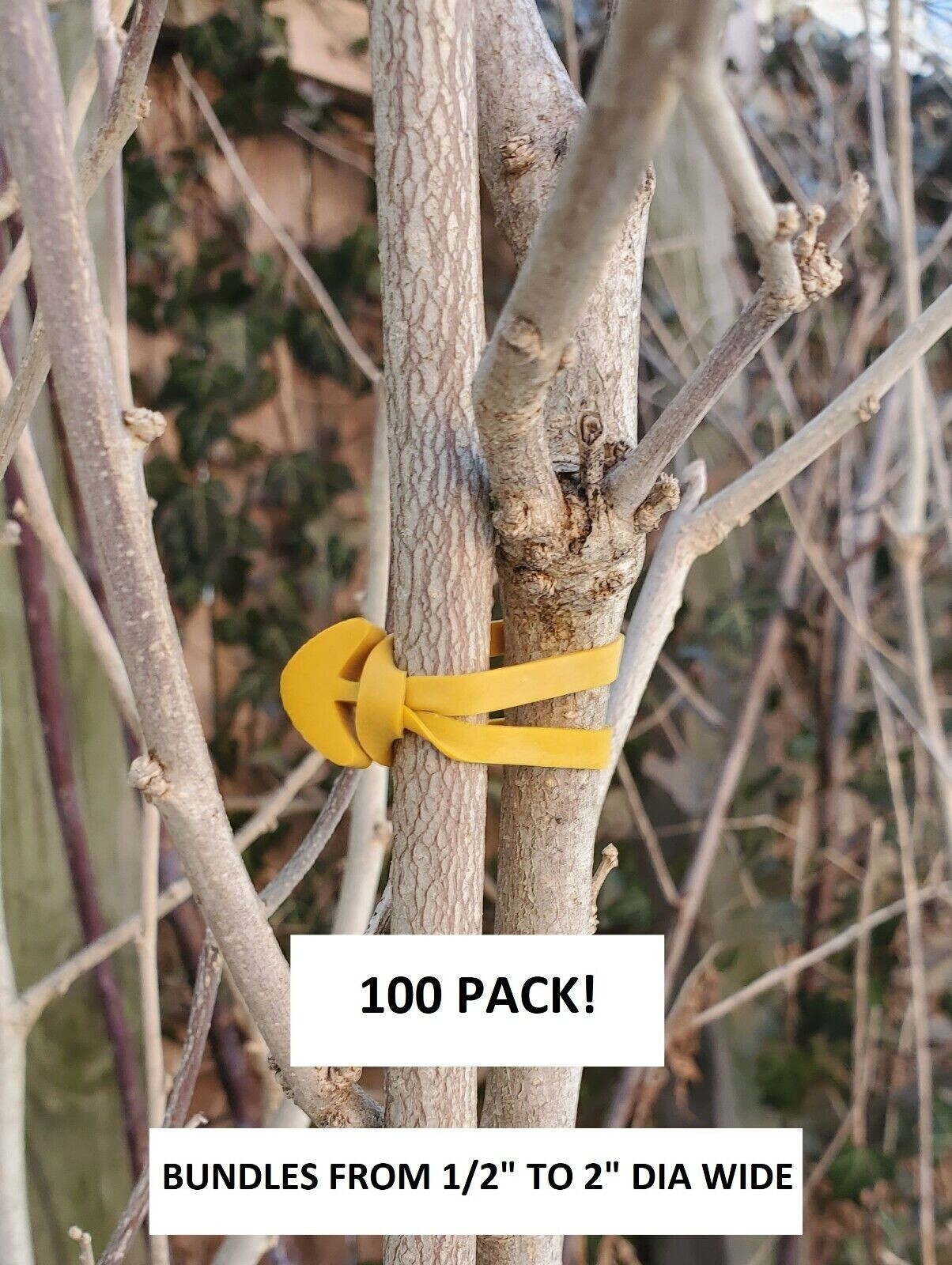 100 Pack BULK Reusable Rubber Band Tie Office Extension Cable Wire Management