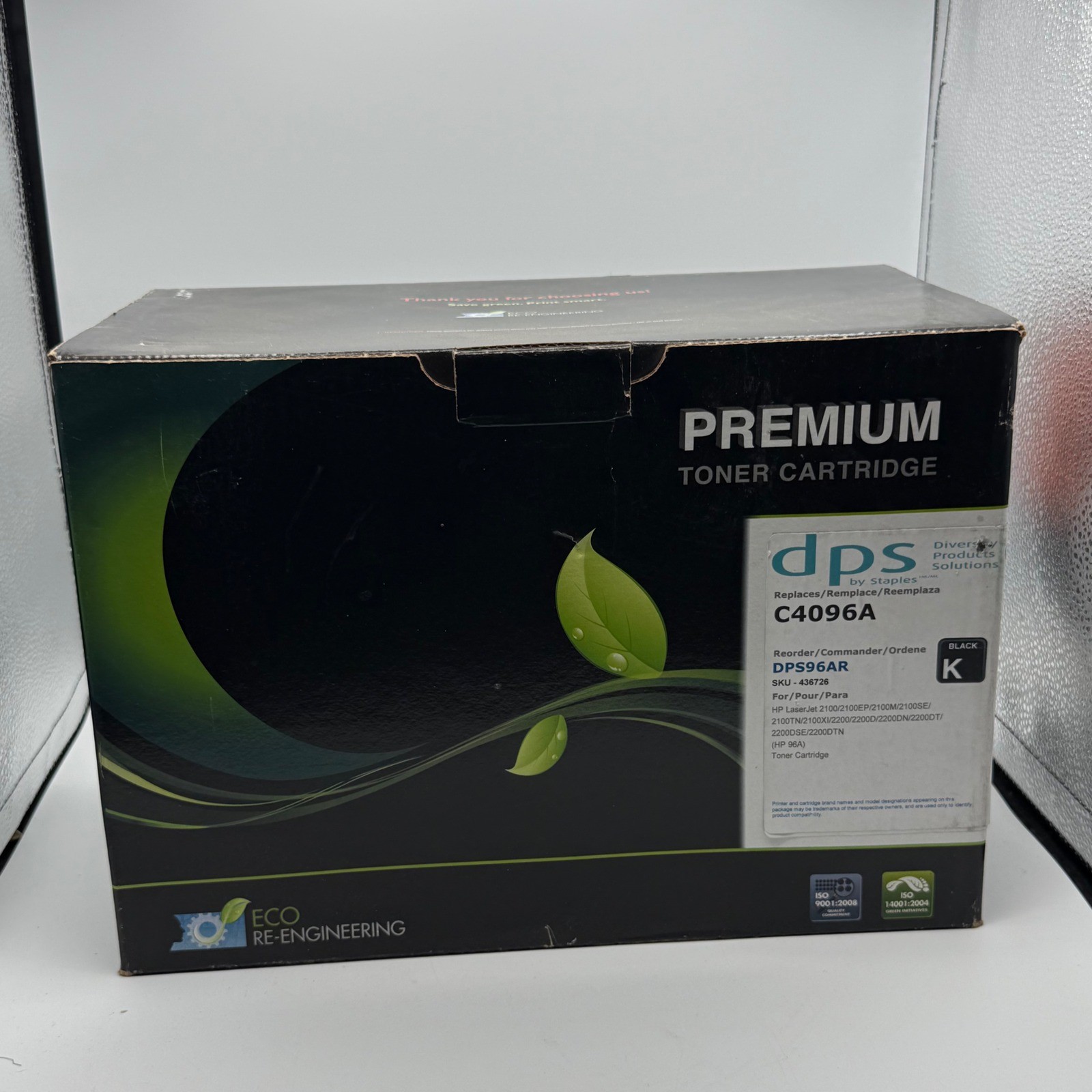 Staples Toner Cartridge HP 96A C4096A Black New DPS96AR Premium Laser Jet
