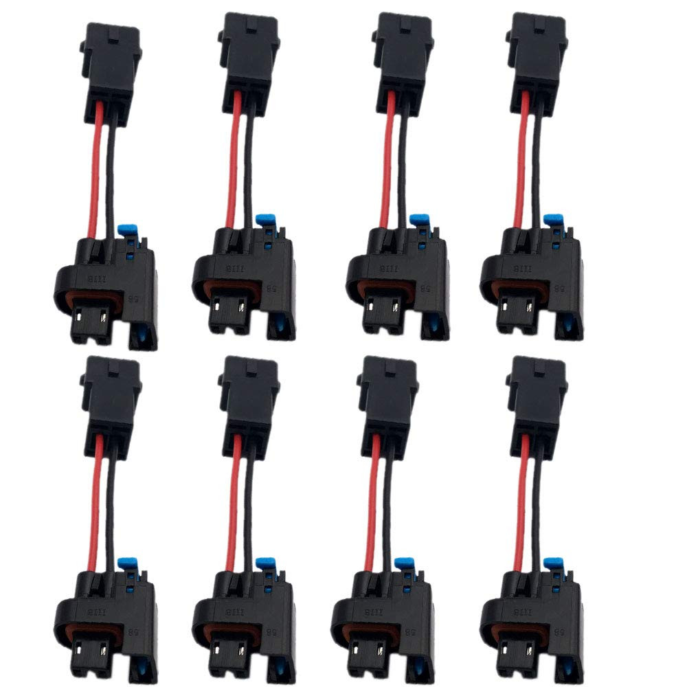 8PCS LQ4 LQ9 4.8 5.3 6.0 Delphi to LS1 LS6 LT1 EV1 Injector Adapters
