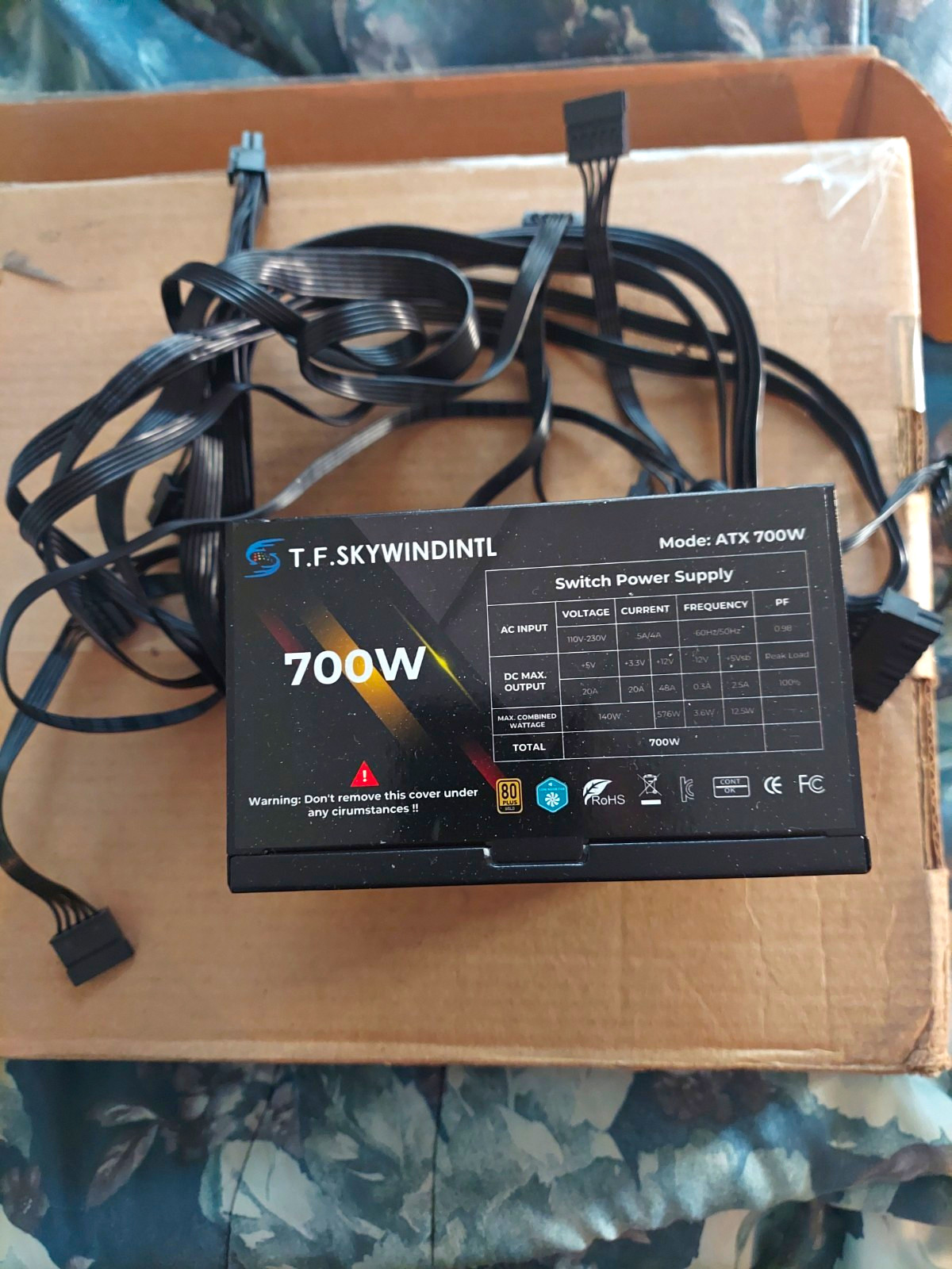 ATX 700W 80 PLUS Bronze Power Supply PSU - Black SATA