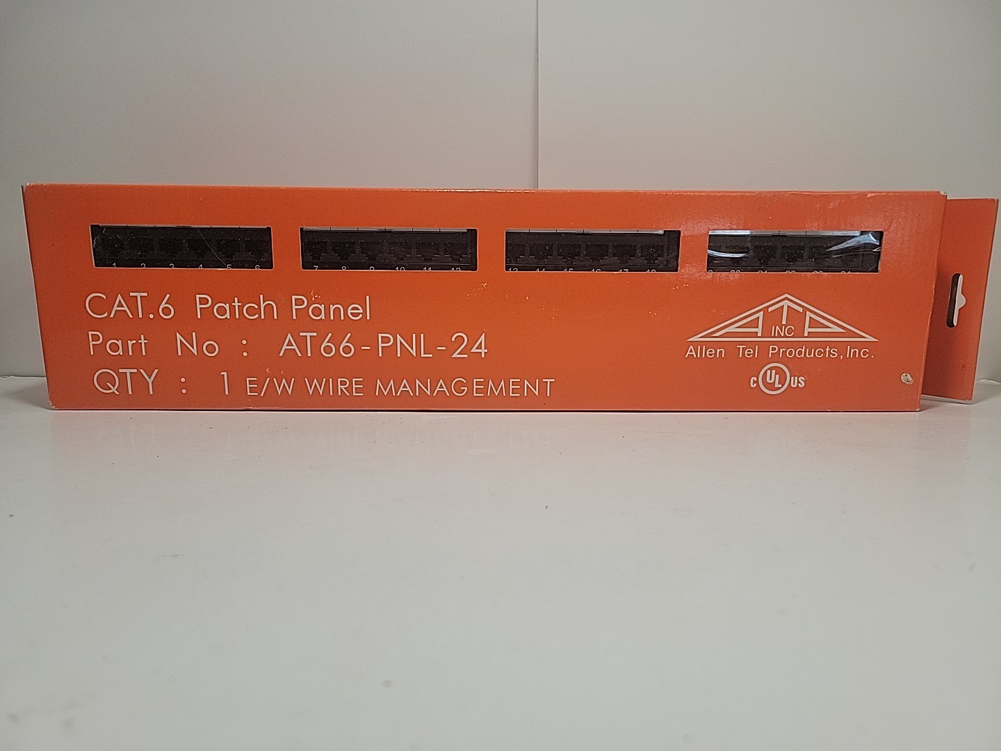 NEW-Allen Tel Products AT66-PNL-24  CAT-6 24-Port Patch Panel -1RU