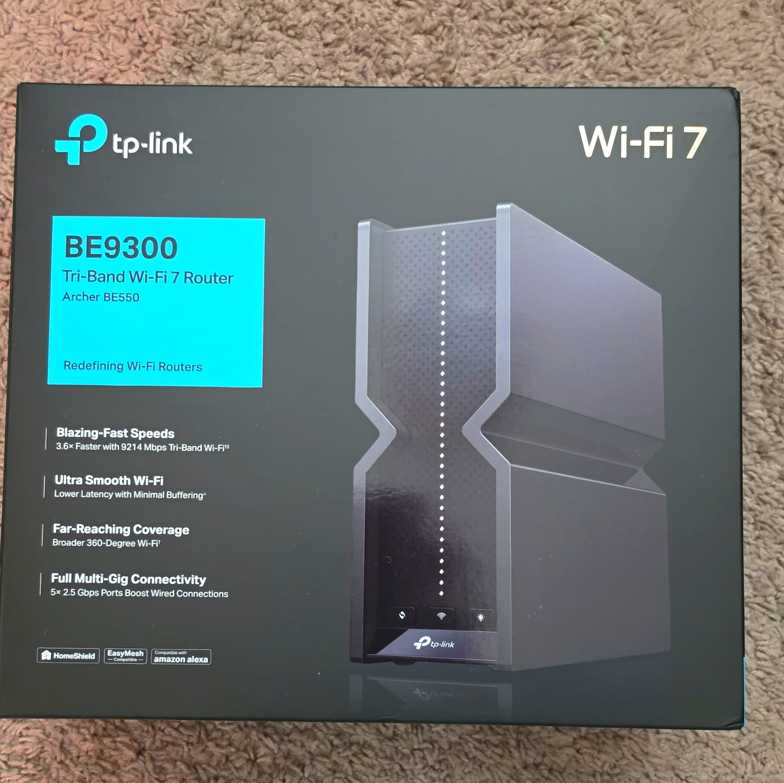 TP-Link Archer BE550 Wi-Fi 7 Tri-Band BE9300 9214 Mbps VPN USB 3.0