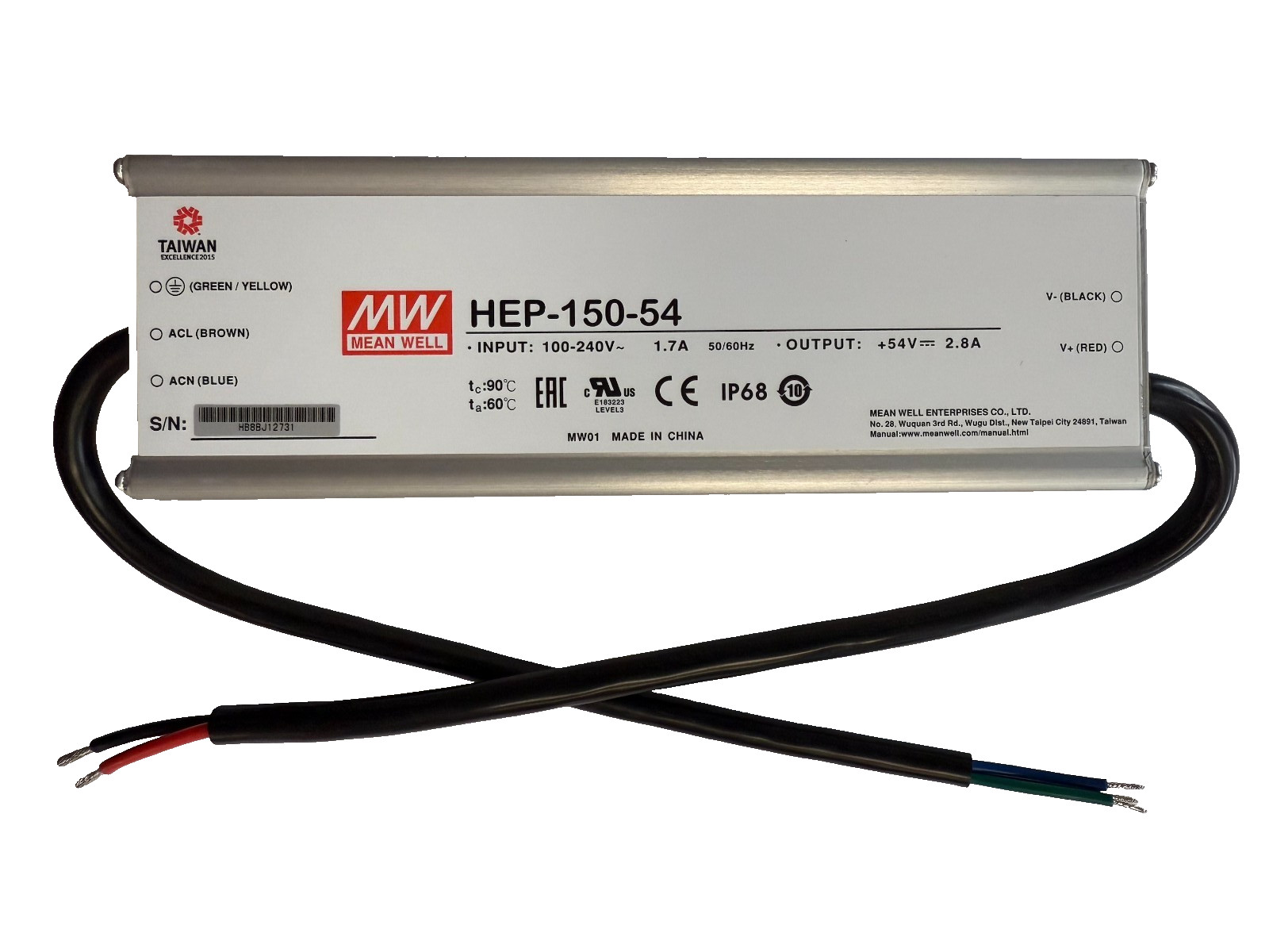 Genuine MEAN WELL HEP-150-54 150W Switching Power Supply for Harsh Environment