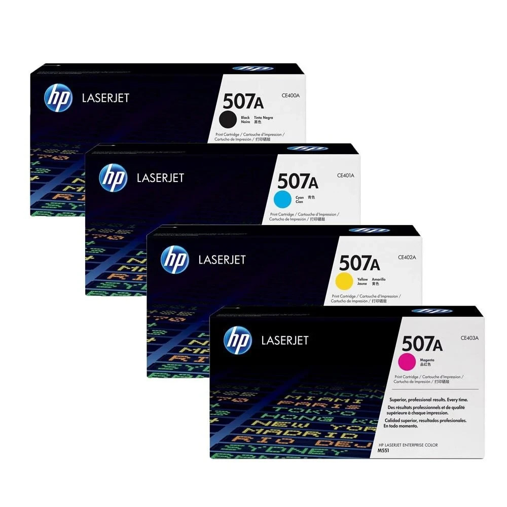 HP 507A Toner Cartridge Set ( CE400A, CE401A, CE402A, CE403A )