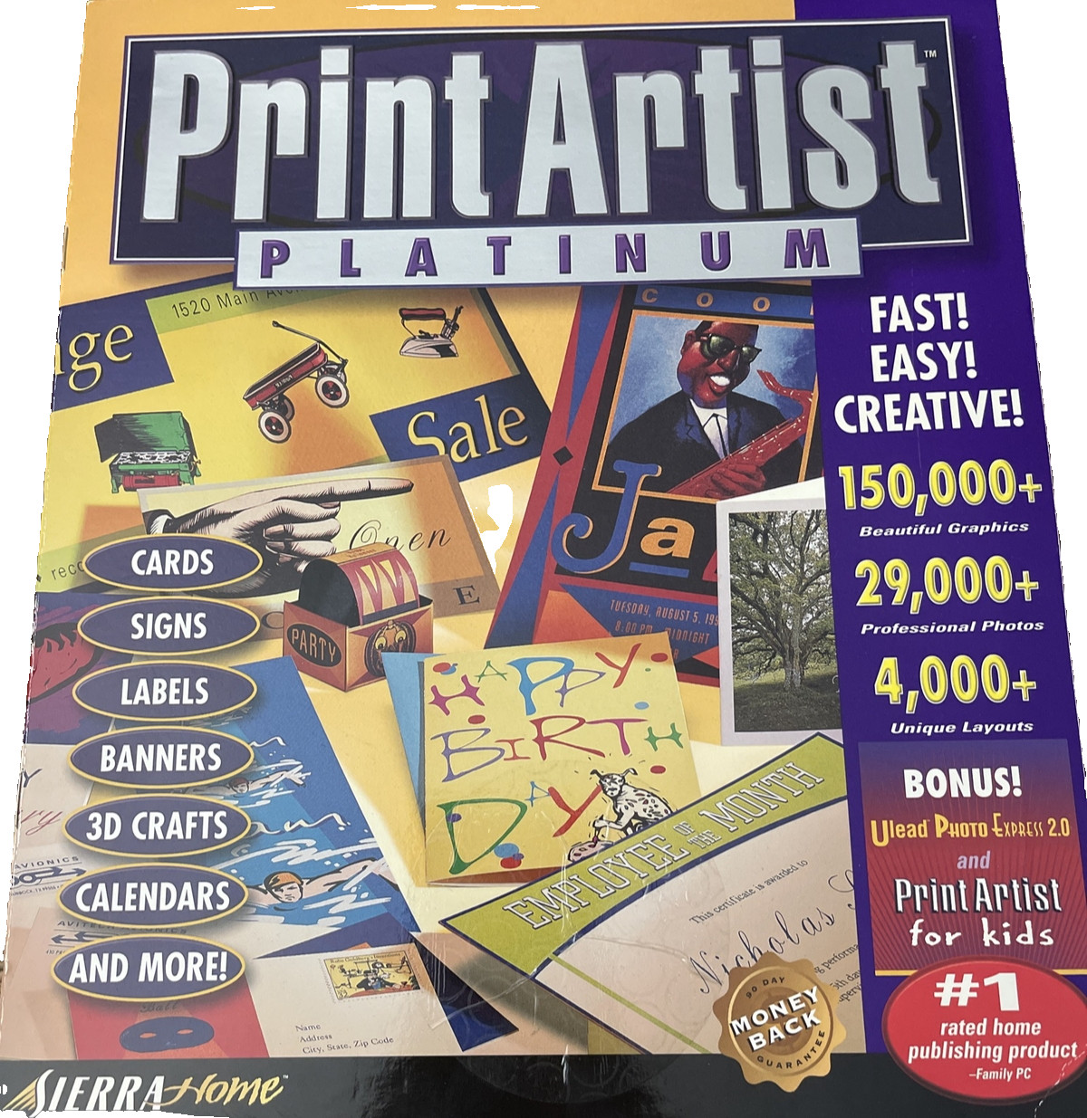 Print Artist Platinum PC CD Rom Software-Rare Vintage-SHIP N 24 HOURS