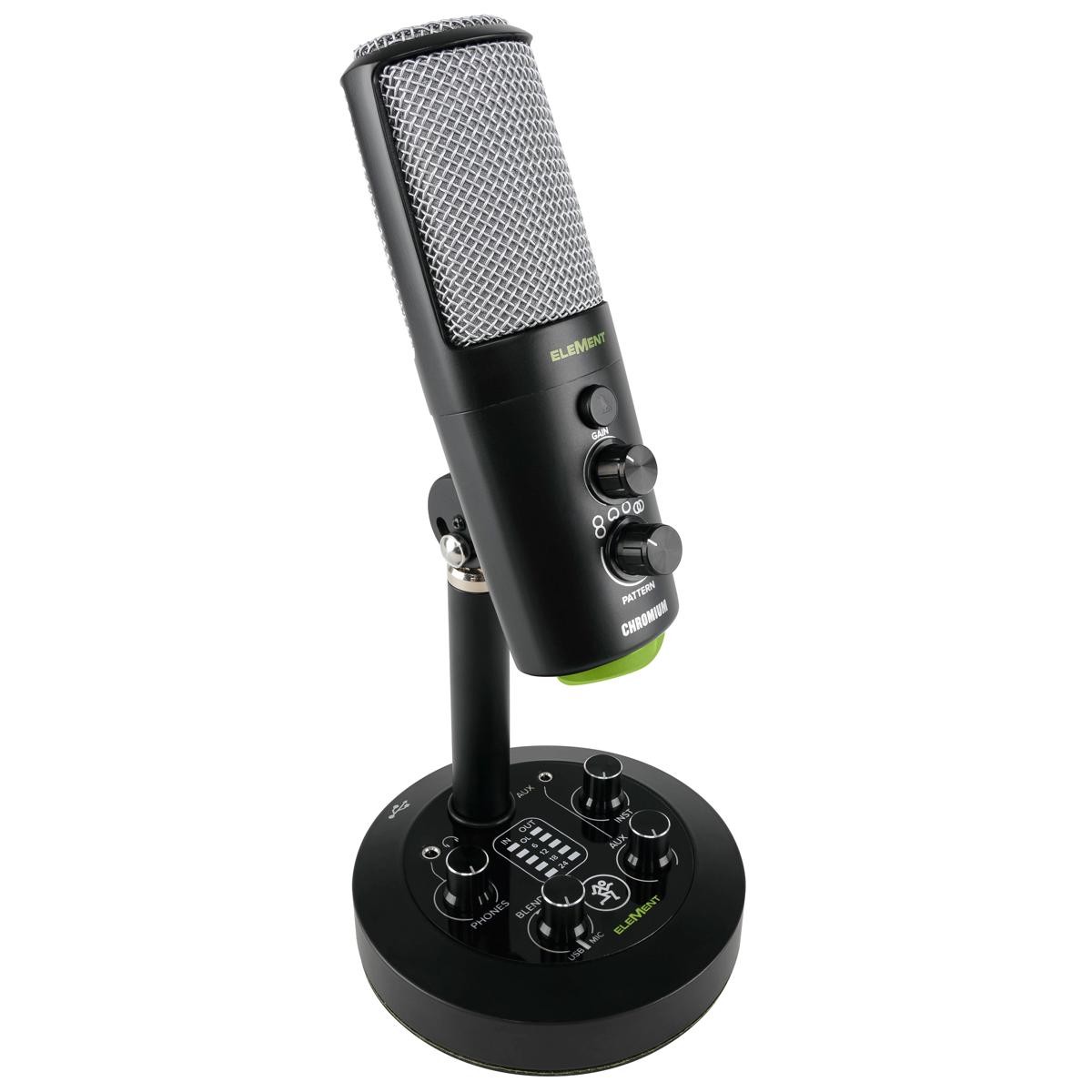 Mackie Chromium EleMent Premium USB Condenser Microphone w/Built-In Mixer