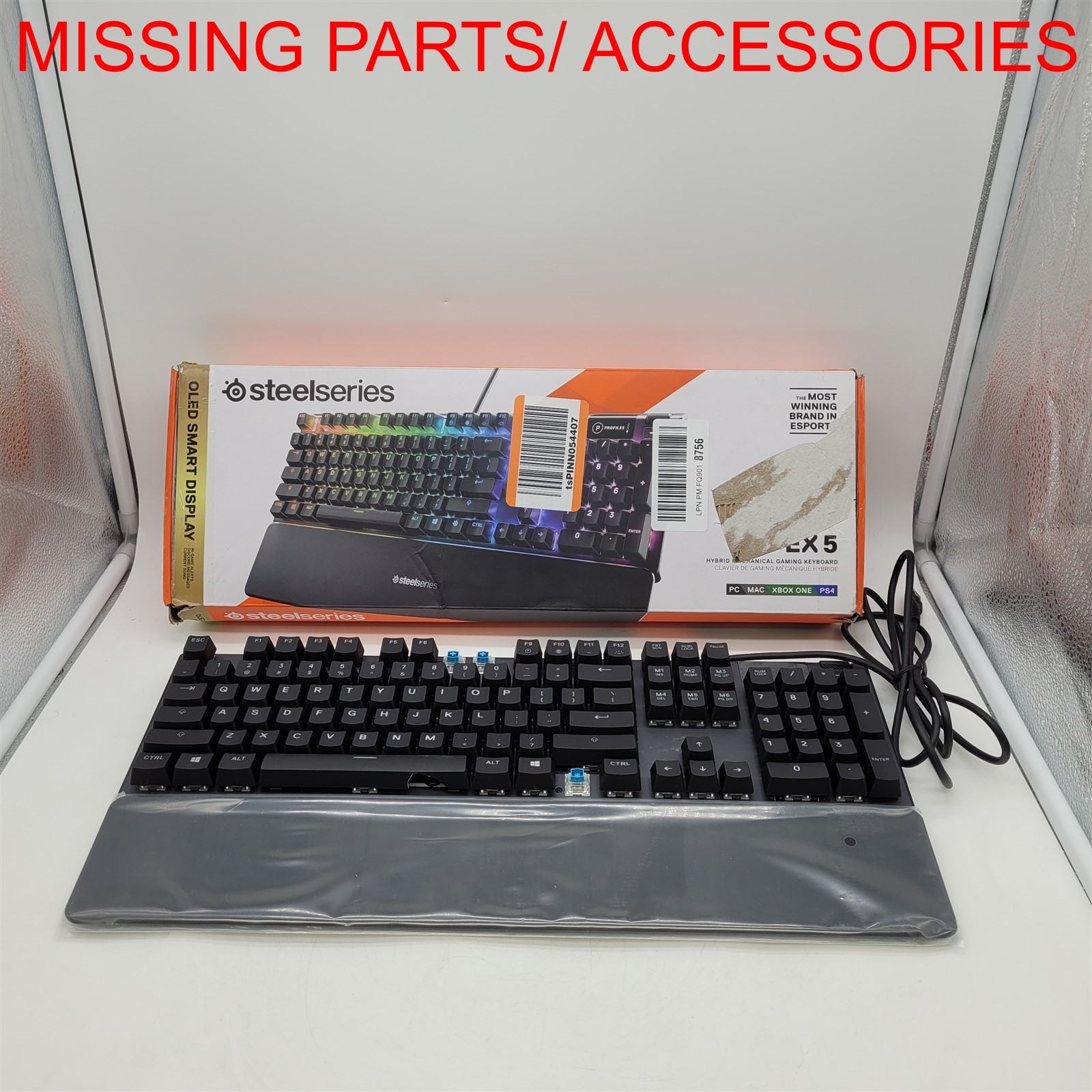 SteelSeries USB Apex 5 Hybrid Mechanical Gaming Keyboard [64539] *READ*