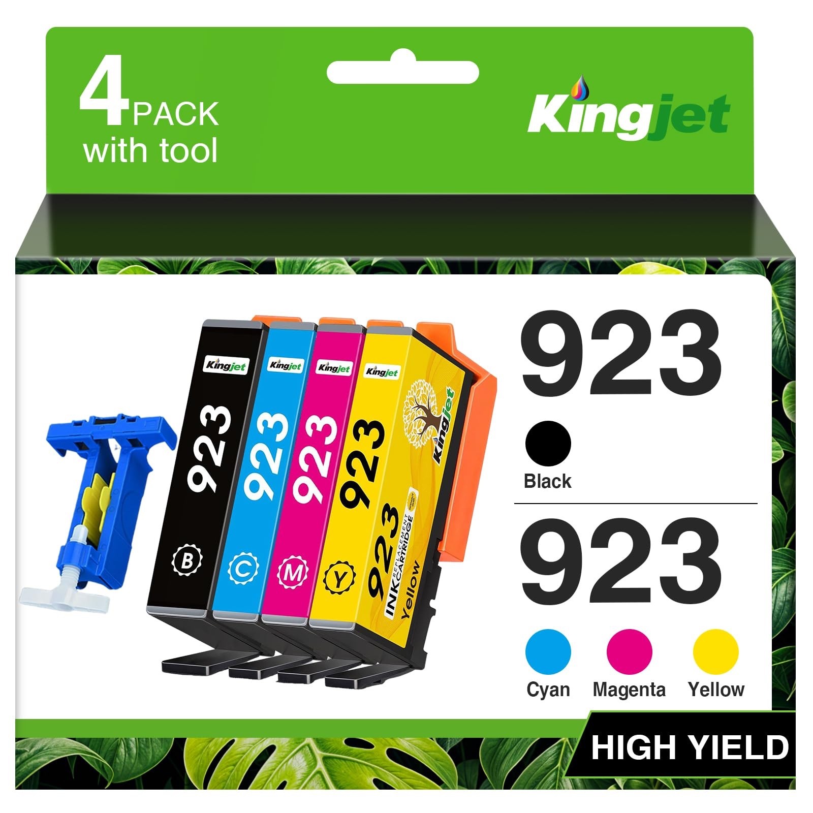 923 Ink Cartridges Combo Pack Without Chip Replacement for HP 923 Ink Cartridges