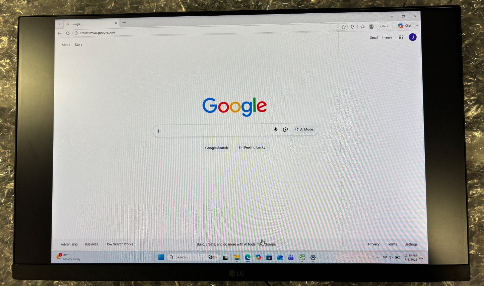LG UltraGear FHD IPS LED Gaming Monitor - 24GN650-B LINES ON SCREEN (#406)