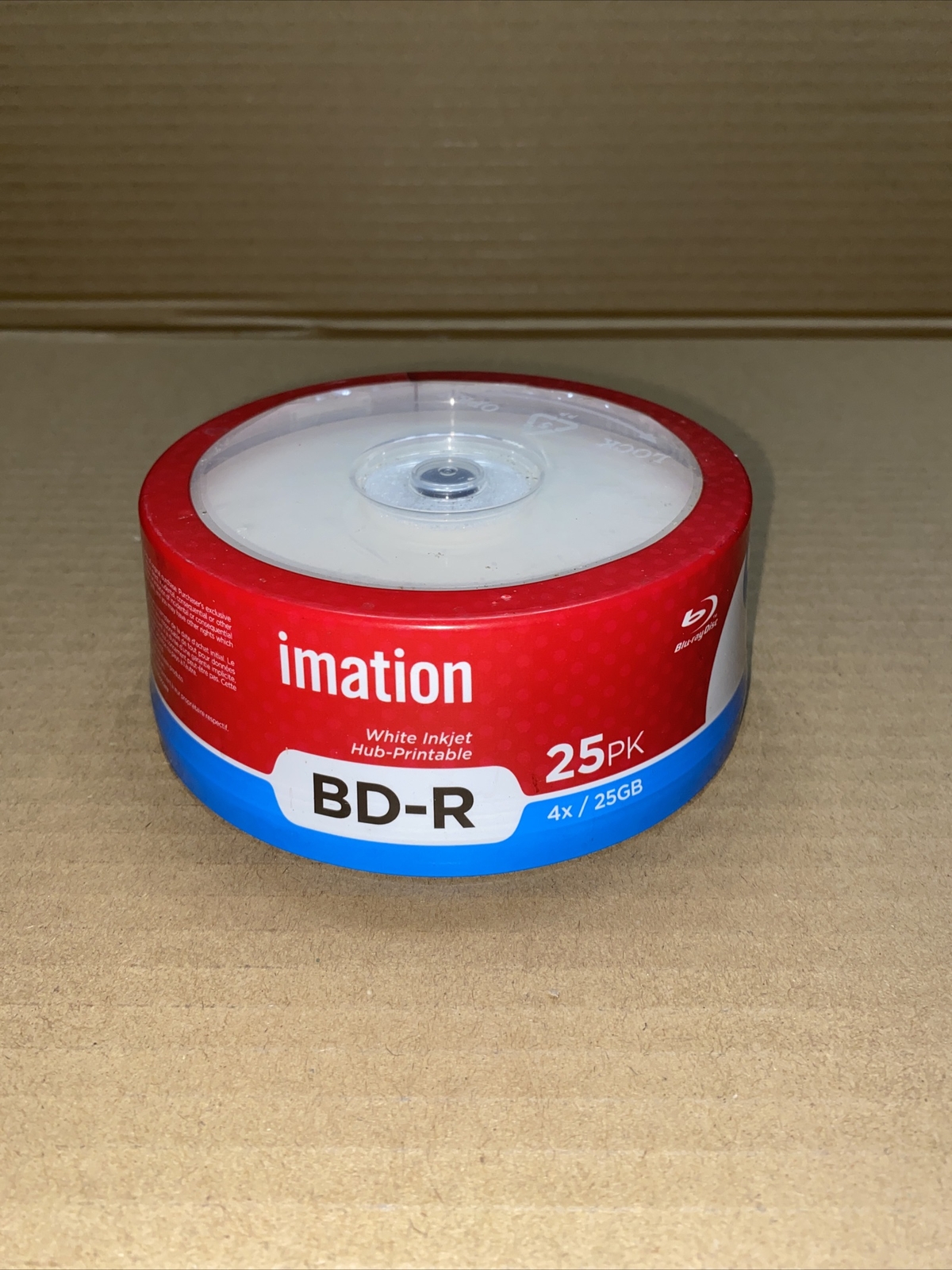 25pk Imation BD-R Inkjet Printable 25GB 4x Recordable Discs Blue-Ray FAST AB
